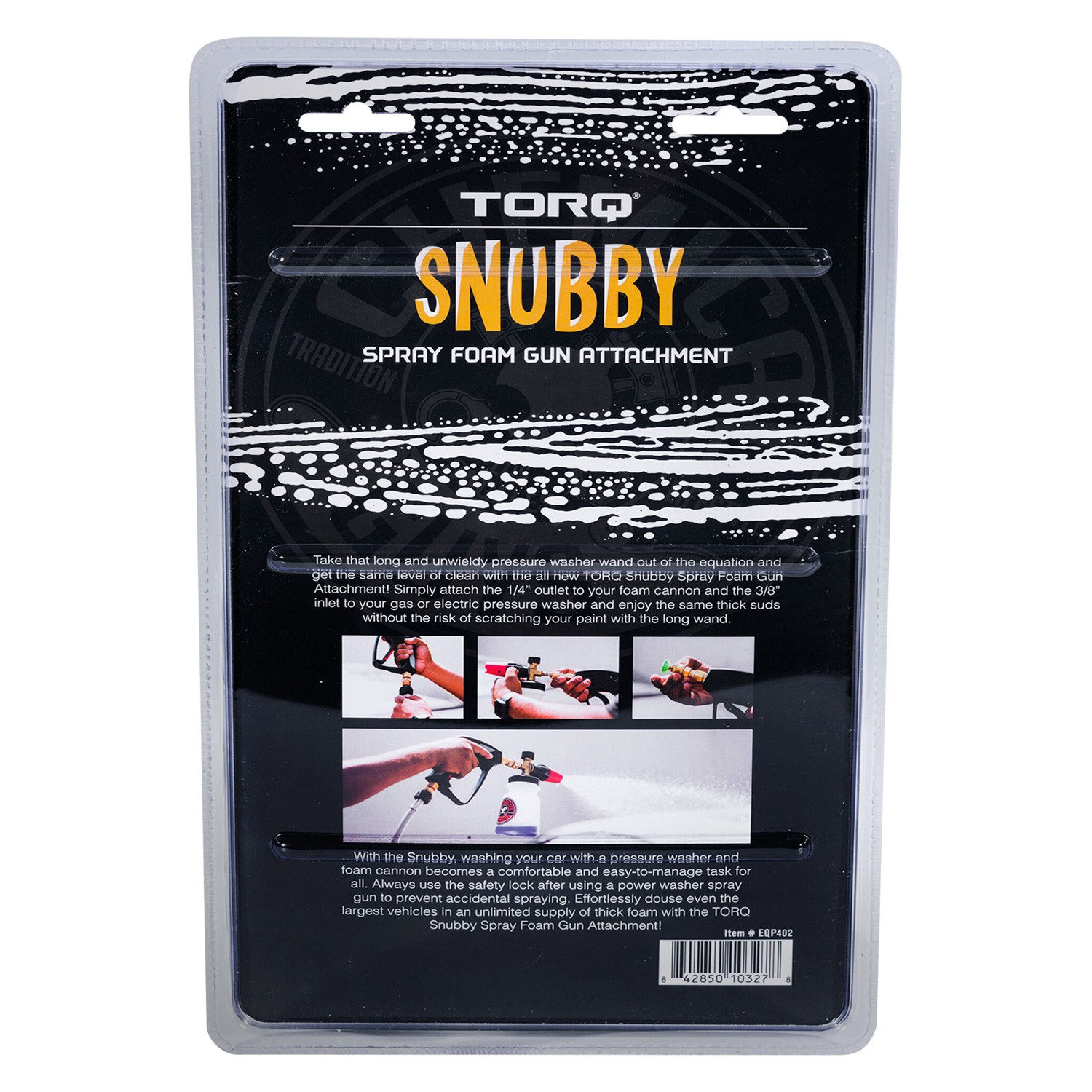 Chemical Guys TORQ 5000 psi Snubby Spray Gun w Foam Cannon Attachment