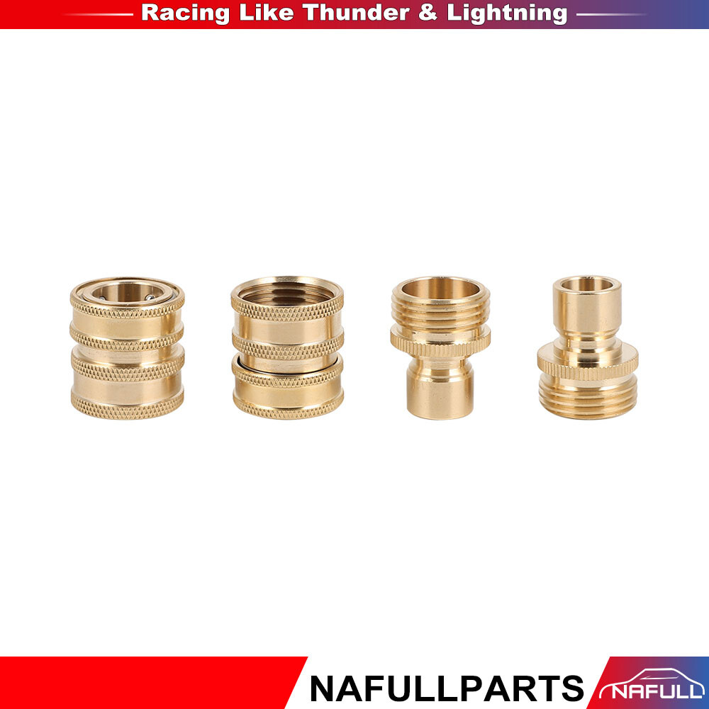 3/4″ Garden Hose Solid Brass Quick Connect Water Female Male Connector Set New