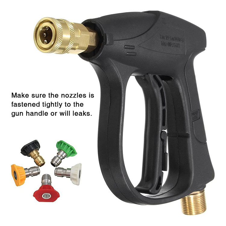 High Pressure Washer Gun Car Yard Foam Spray Short Wand Nozzle Power 3000 PSI