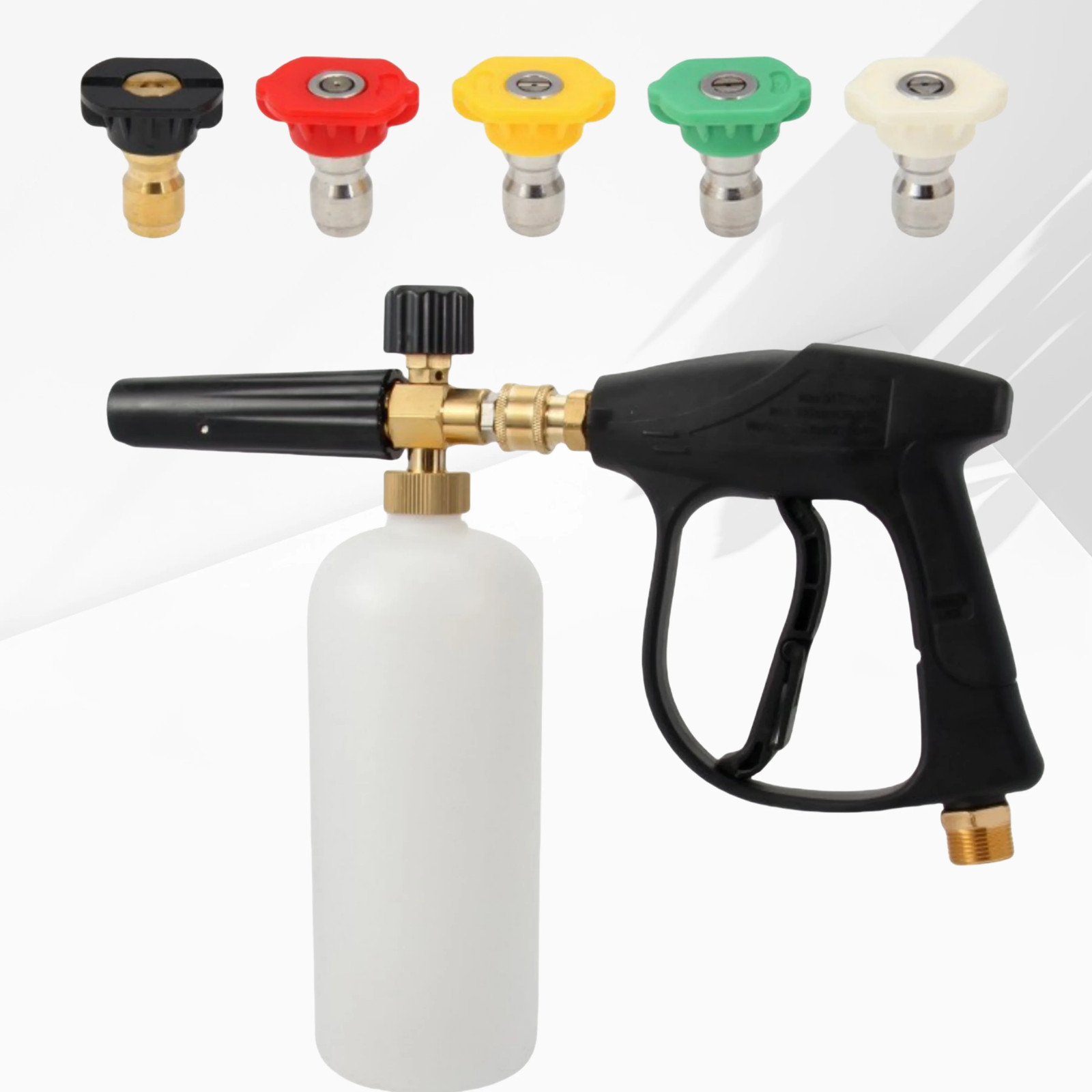 300 Bar High – Pressure Washer – 1L Foam Cannon, 5 Nozzles, M22 – 14 Connection,
