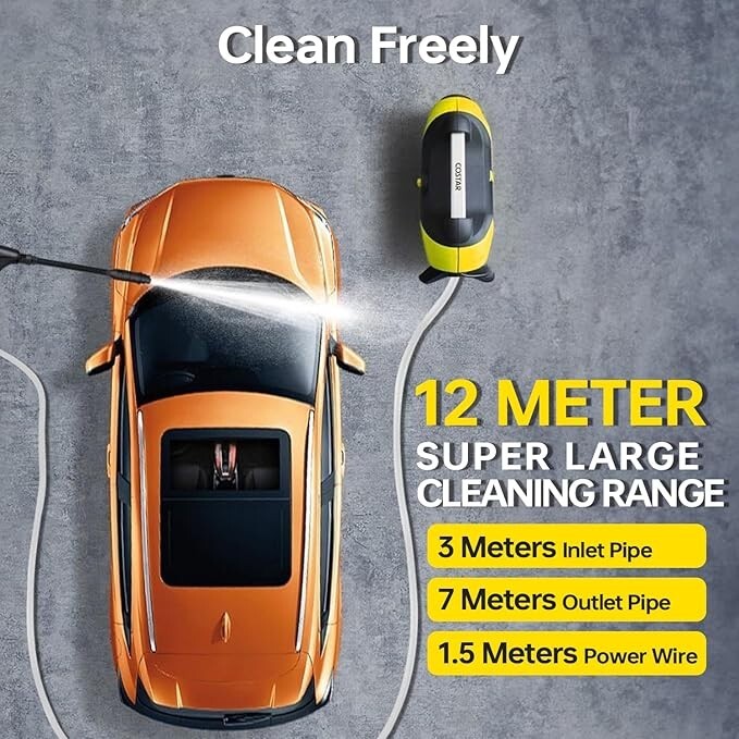 Car Washer High Pressure Pump 2800 Watts | 150 Bars| 10L/Min Flow Rate| 15 Meter
