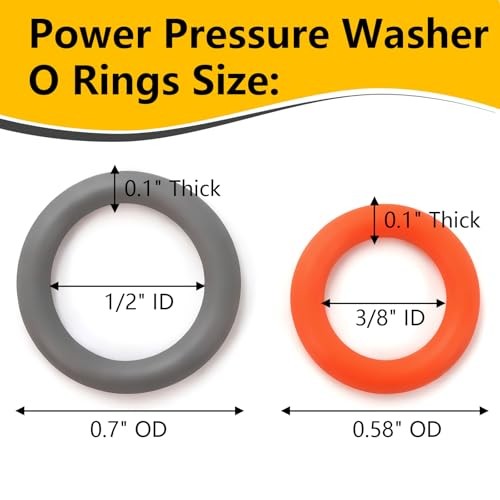 84PCS Pressure Washer O Ring Kit Garden Hose Rubber Washers M22 Quick Coupler