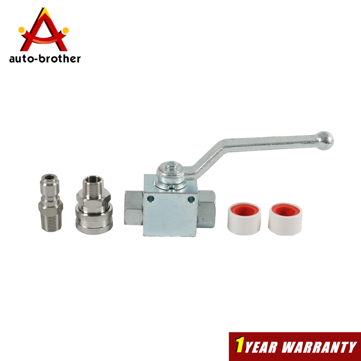 3/8″ Ball Valve fitting Female Out for Pressure Washers Max 4500 PSI 3/8″