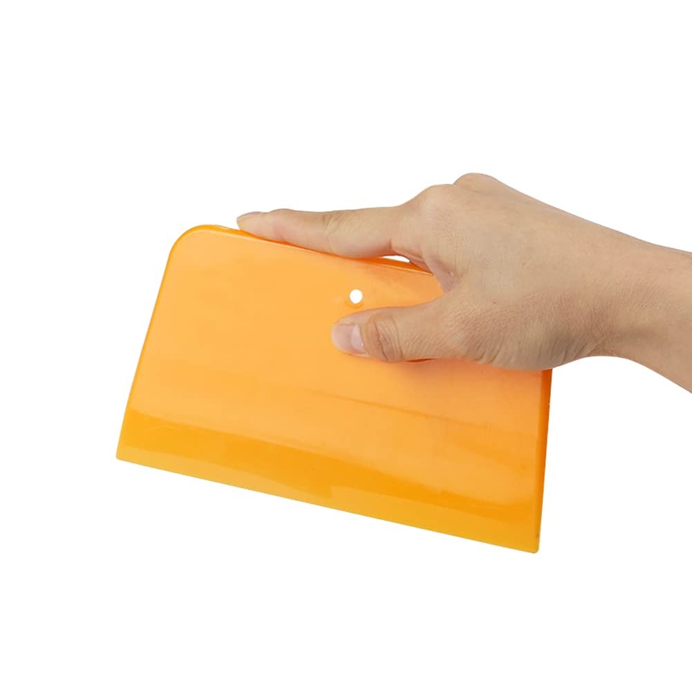 Frandilo 15pcs Body Filler Spreader, Hard Plastic 4/5/6 Inch Reusable orange