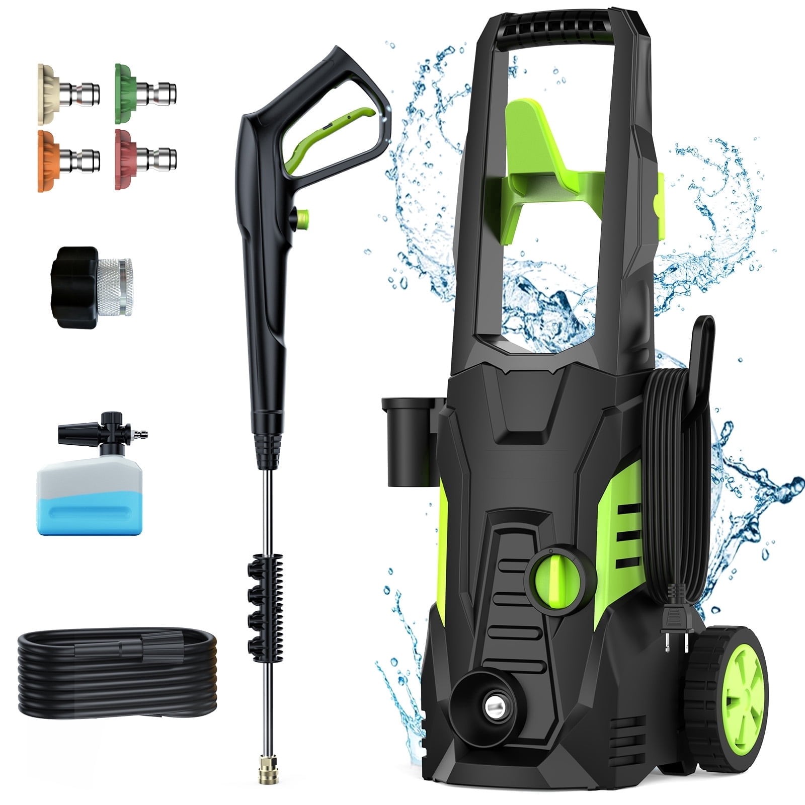 TASKBAY Electric Pressure Washer, 1800W, 5000 PSI, 3.0 GPM, Portable with 25ft