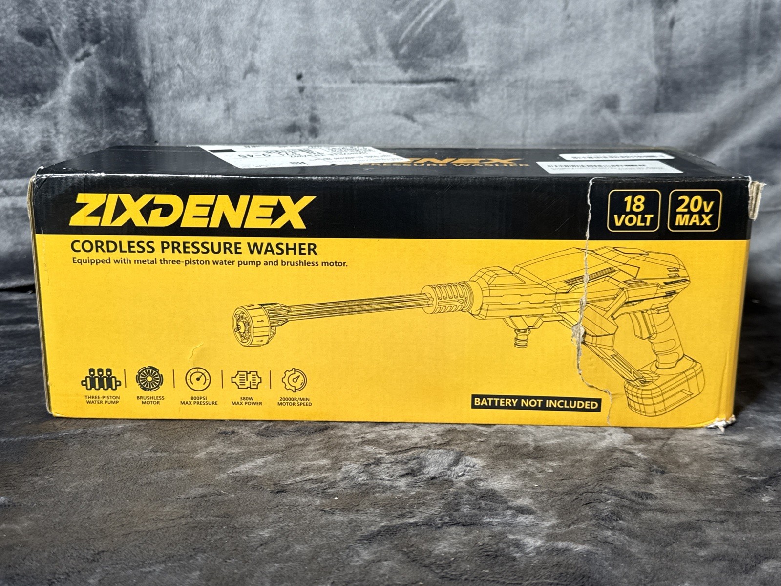 Cordless Pressure Washer Compatible with Dewalt 20V Battery 800 PSI Portable Han