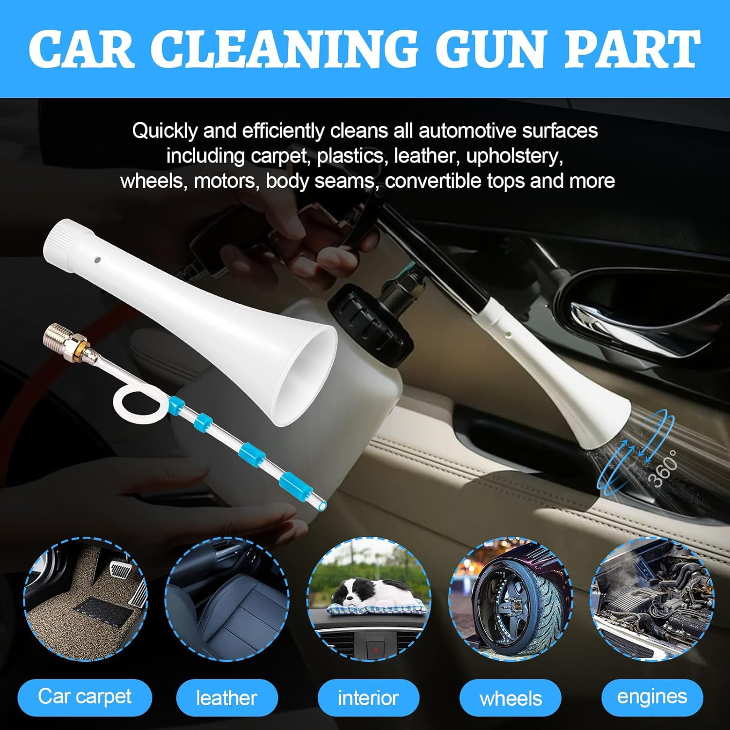 Nozzle Repair Kit for Car Cleaning Gun Parts Z-010 and Air Blow Out Tool Z-014 F