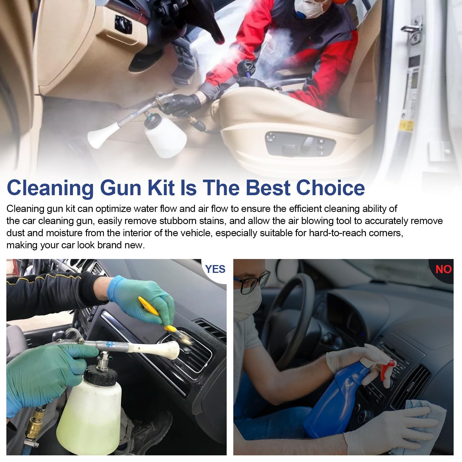 Ahuliao Car Cleaning Gun Kit for Classic Z-010 and Air Blow…