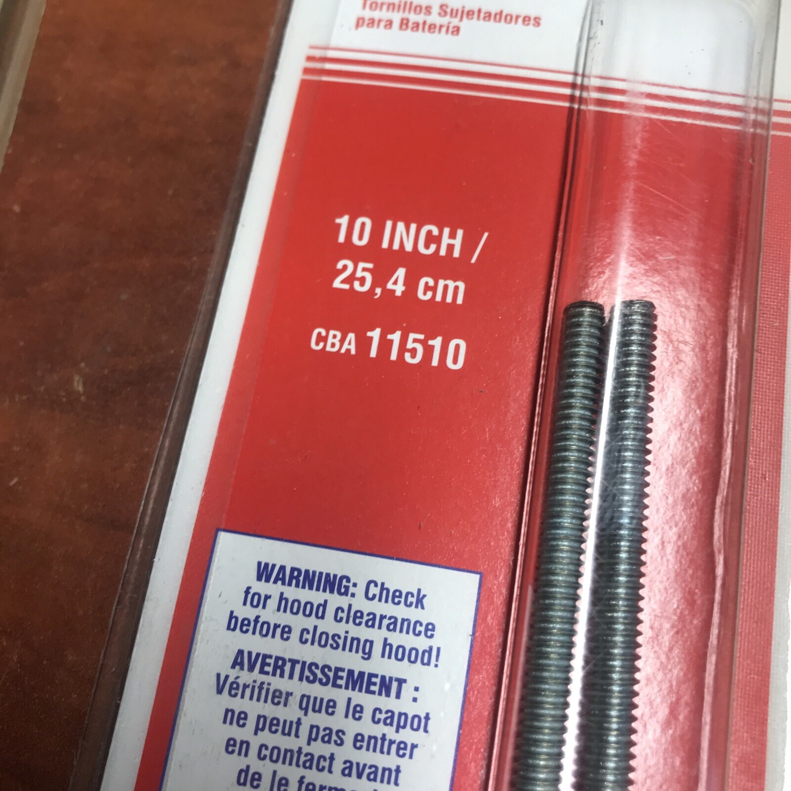 New 3x CarQuest 10″ J TYPE BATTERY HOLD DOWN BRACKET BOLTS CAR TRUCK CBA11510