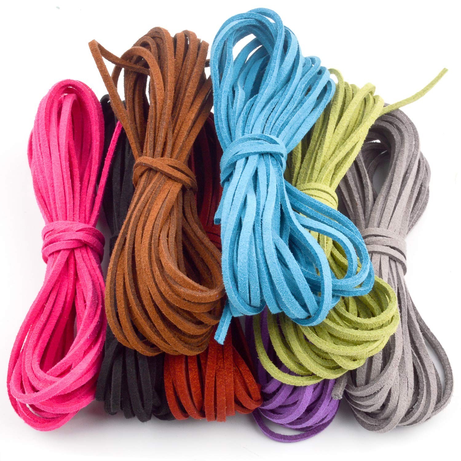 40 Meter Leather Cord 3mm x 1.5mm 8 Colors DIY String for Bracelets Necklaces Cr