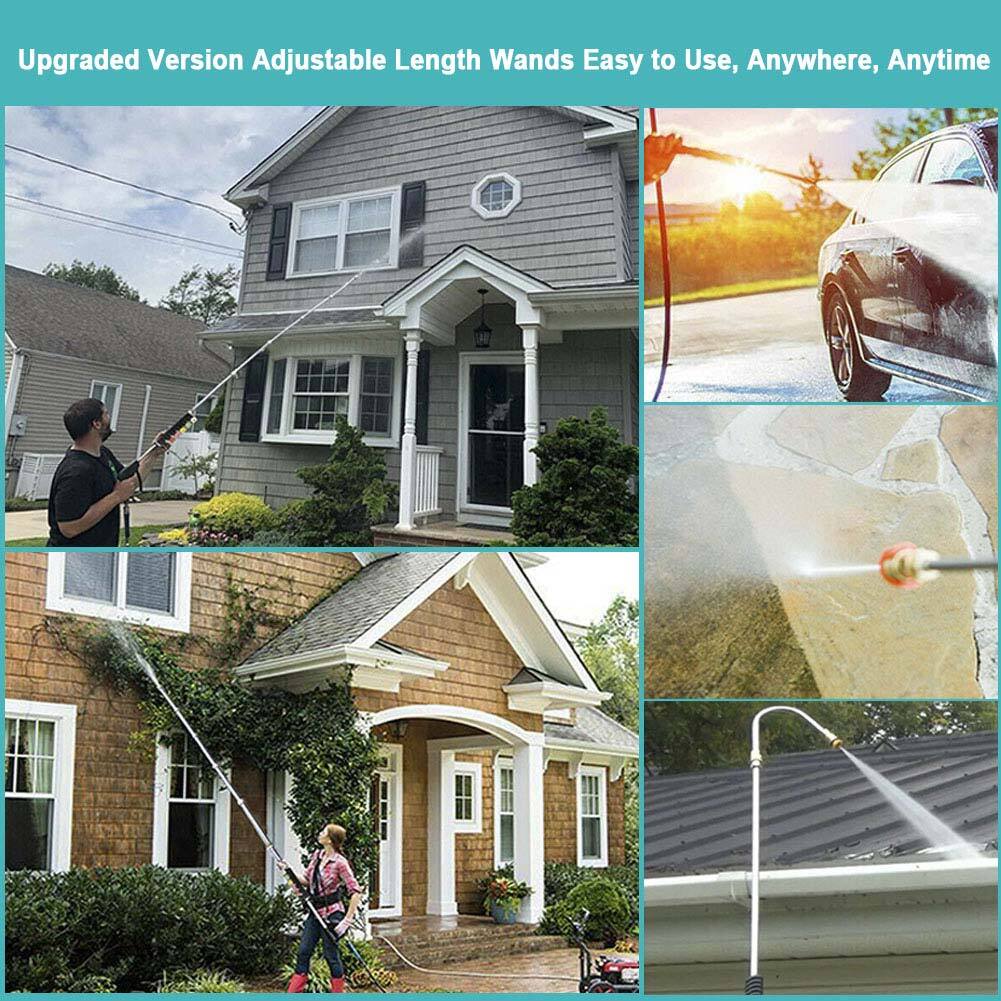 4000PSI High-Pressure Washer Extension Wand Replace Lance Gutter Cleaner Nozzle.