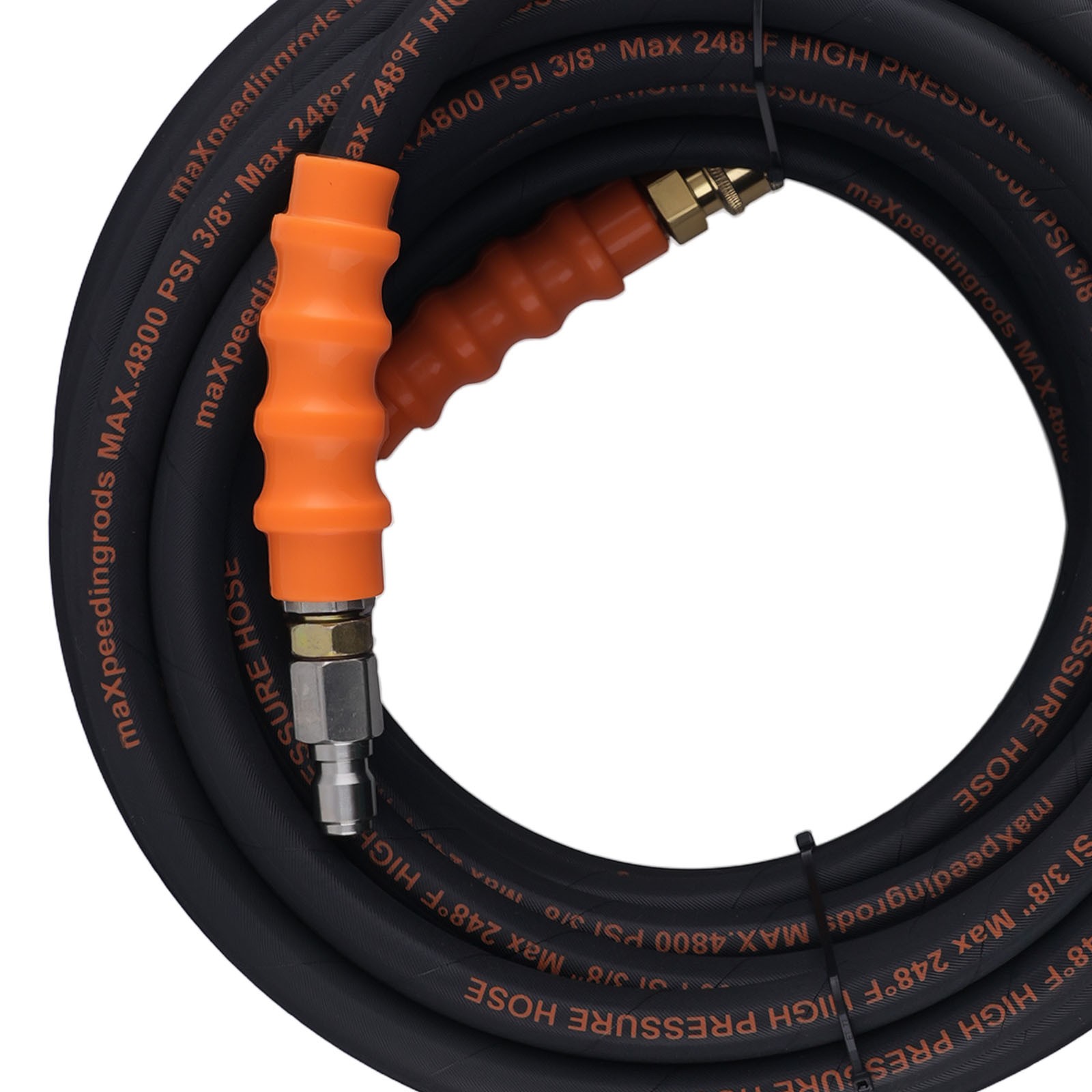 3/8″ Pressure Washer Hose 70FT 4800PSI Rubber Steel Steel Wire Braid