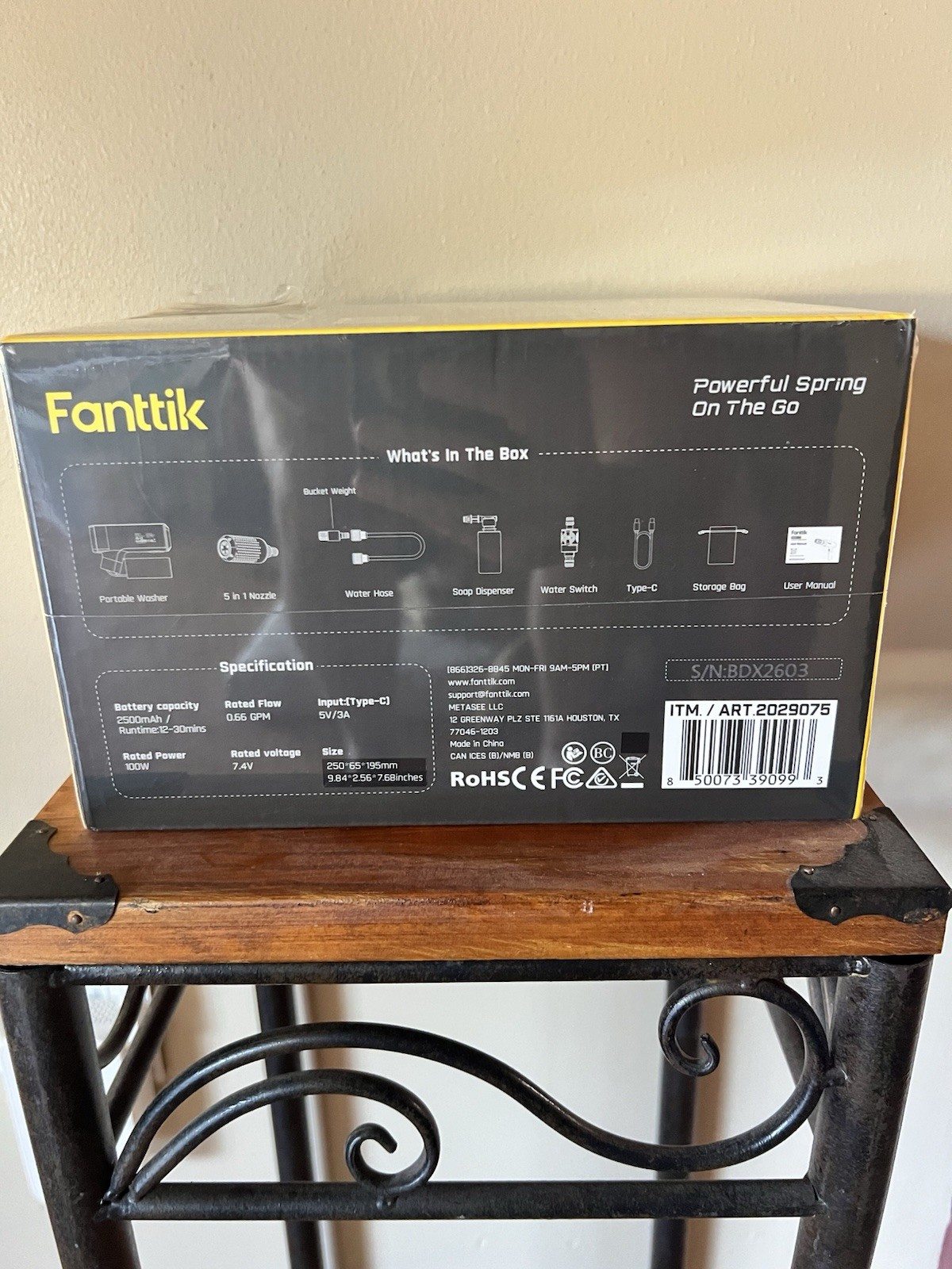Fanttik K200 Flip Cordless Foldable Portable Battery Cold Water Pressure Washer