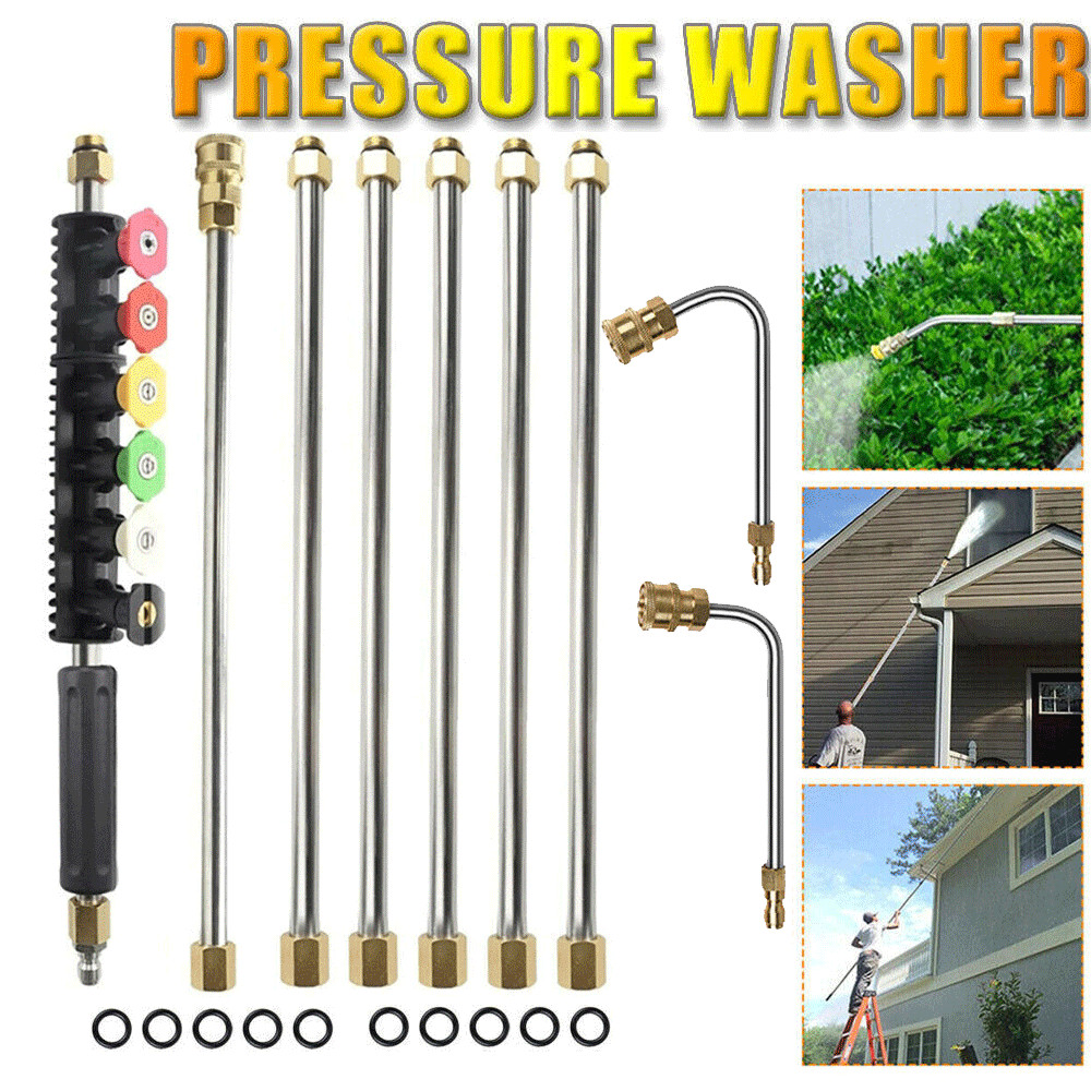 4000PSI High Pressure Washer Extension Wand Replace Lance Gutter Cleaner Nozzle