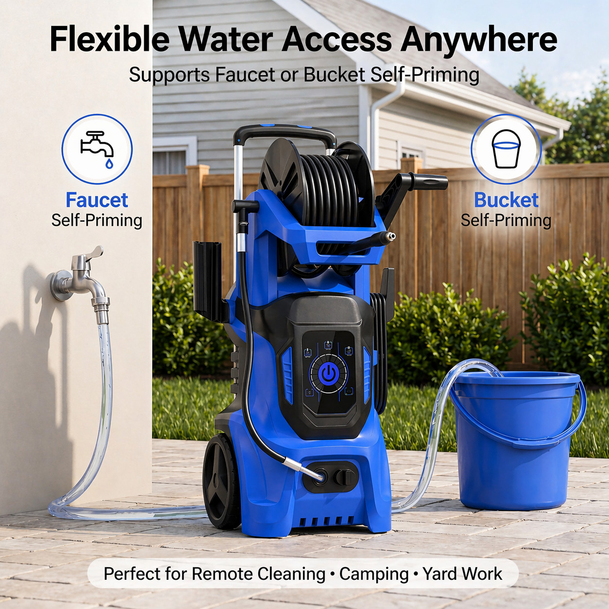 Pressure Washer 4500PSI-Max 3.8GPM with Adj-15-Level Touch Screen car,home,yard
