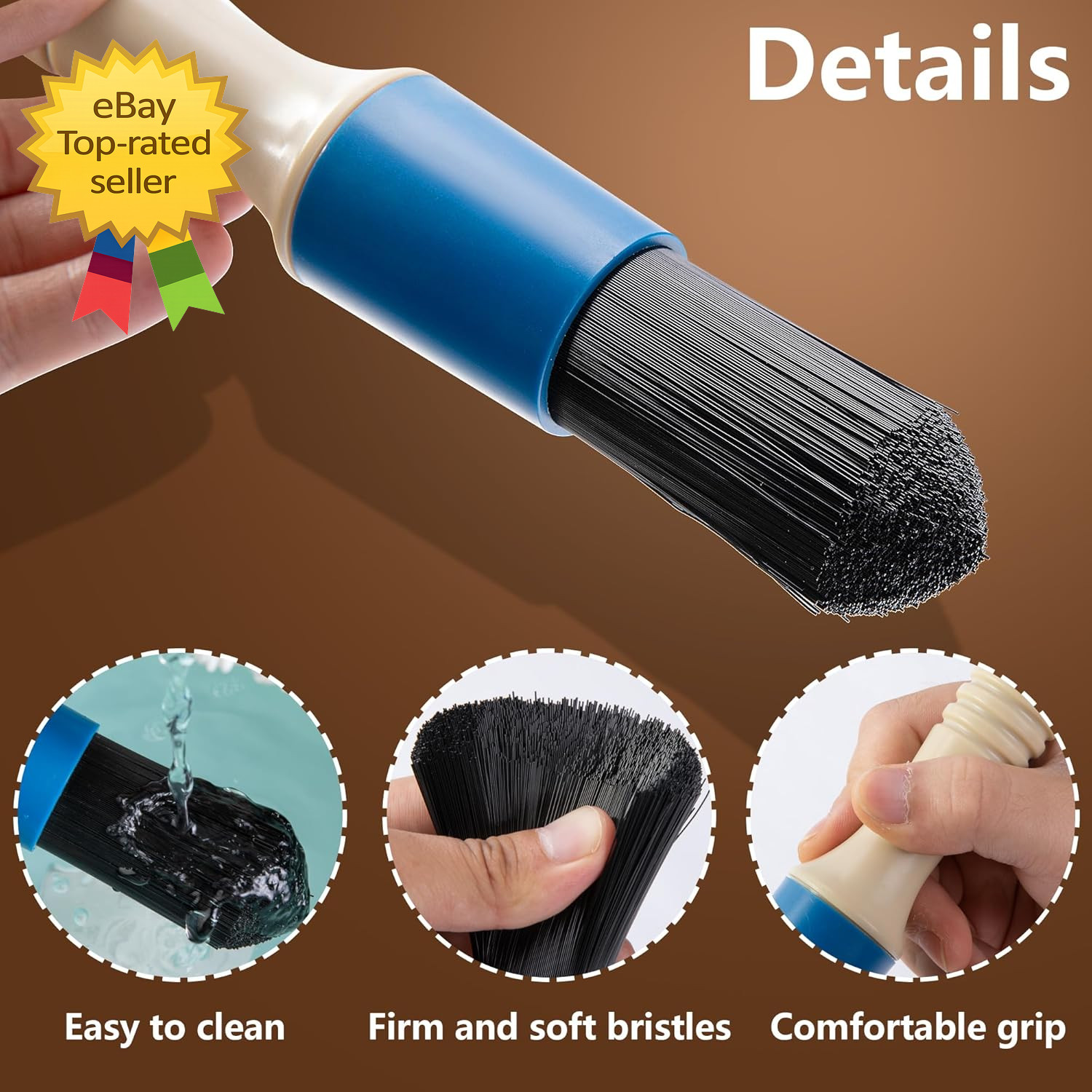 Parts Washer Brush with Hose Wear Resistant Parts Cleaning Brush