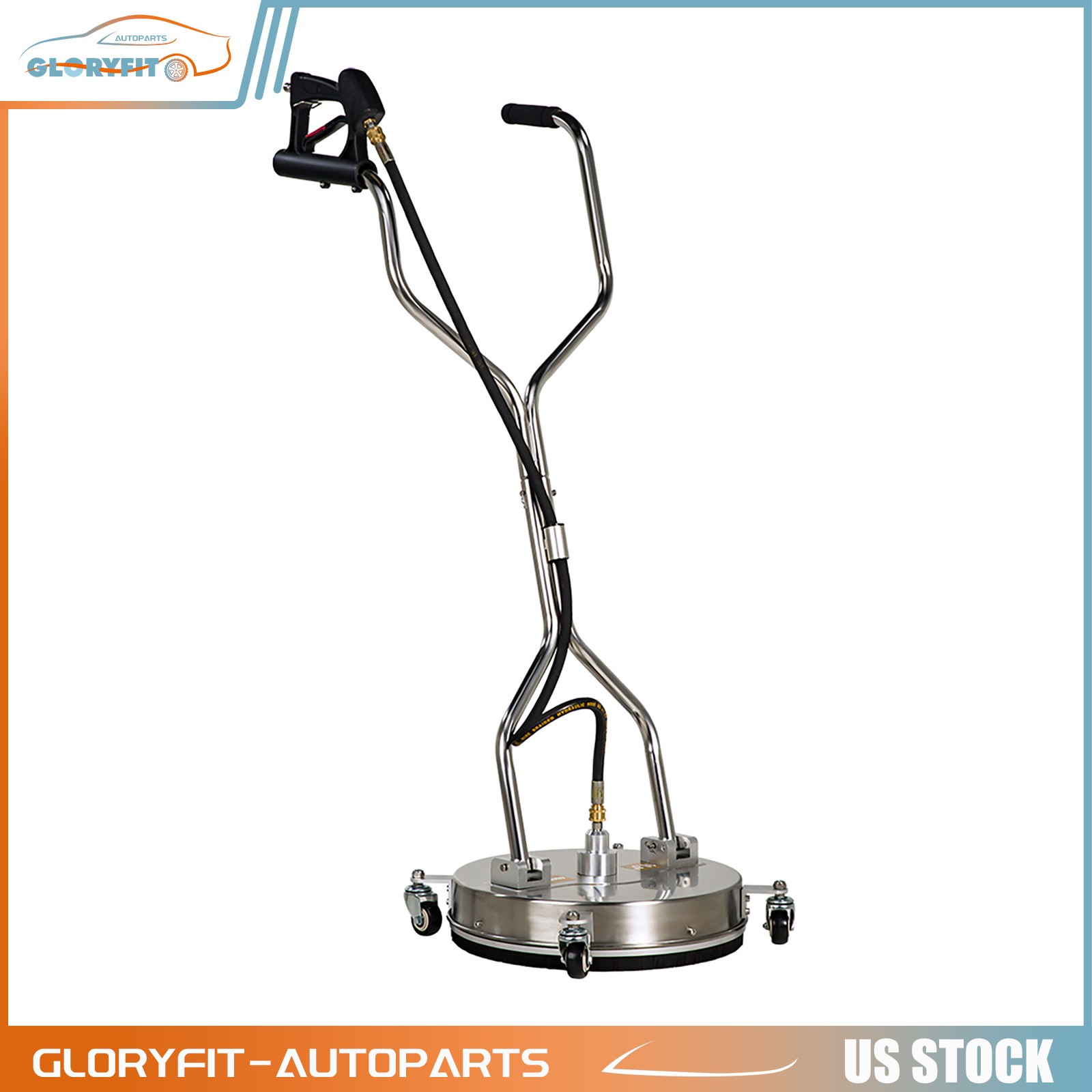 16.5″ Pressure Washer Surface Cleaner With Handles & 4 Spinner Wheels