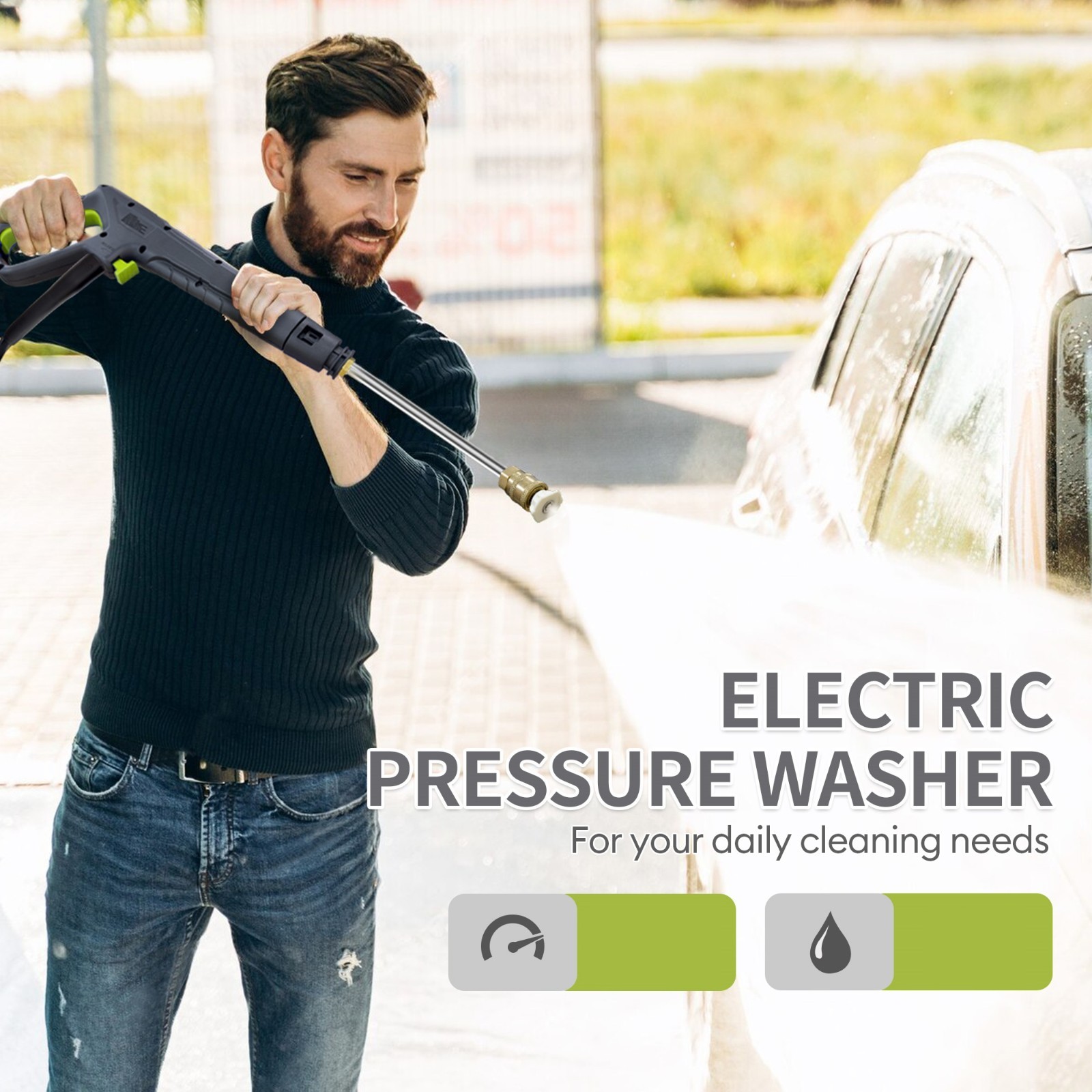5350PSIMAX 3.7GPM Electric Pressure Washer High Power Jet Garden Patio Cleaner