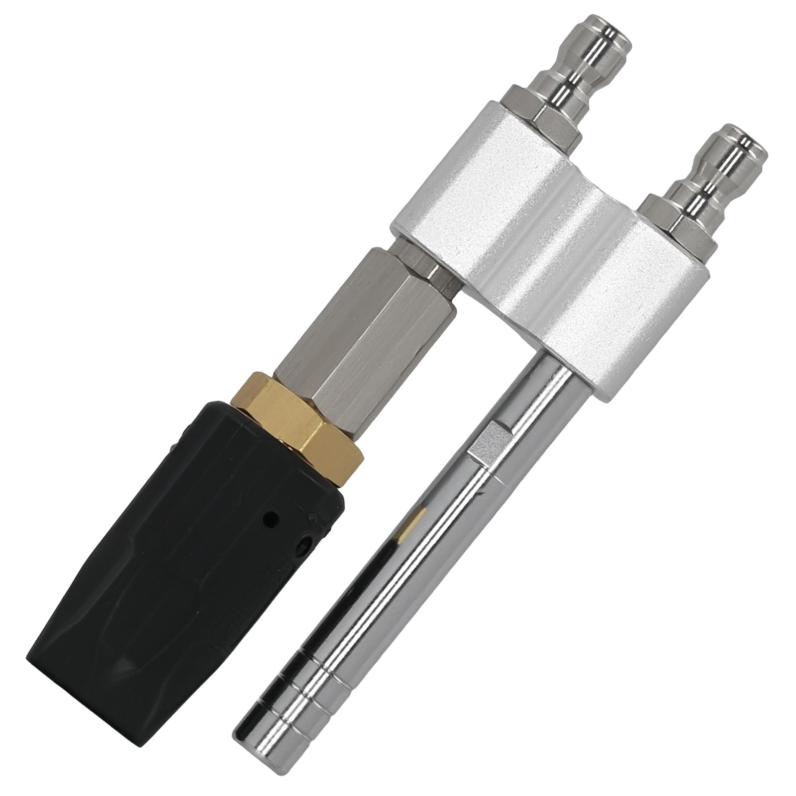 1* 6000 PSI Brass Soft Wash Nozzle 2-in-1 for Pressure Washer 0-60° Adjustable
