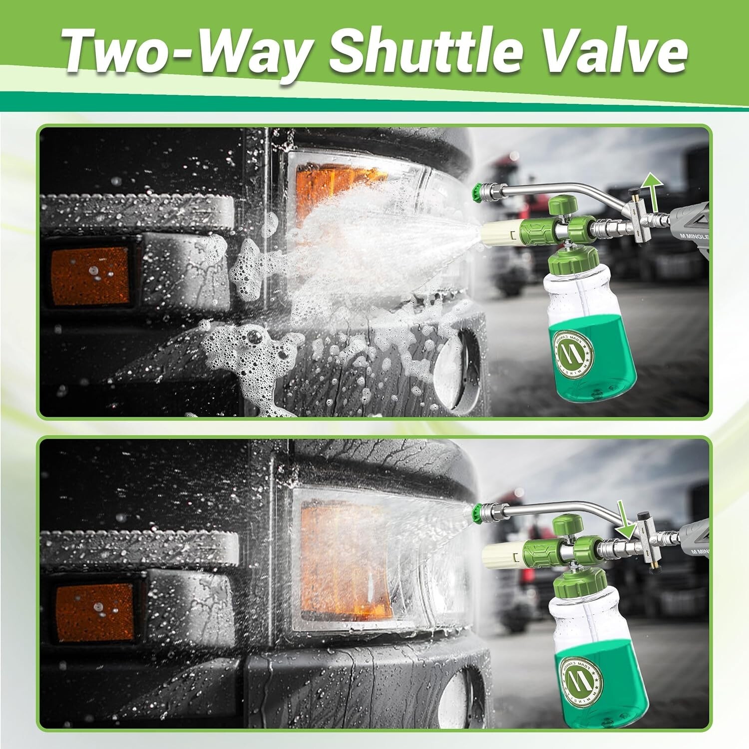 Efficient Dual-Lance Pressure Washer Wand: Switch Between Foam & Water Easily