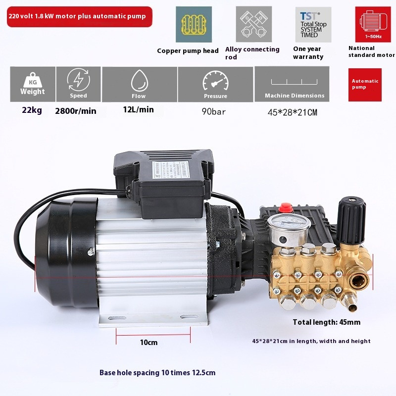 High Pressure Washer Standard Motor Plus Pump Head Booster Piston Pumps