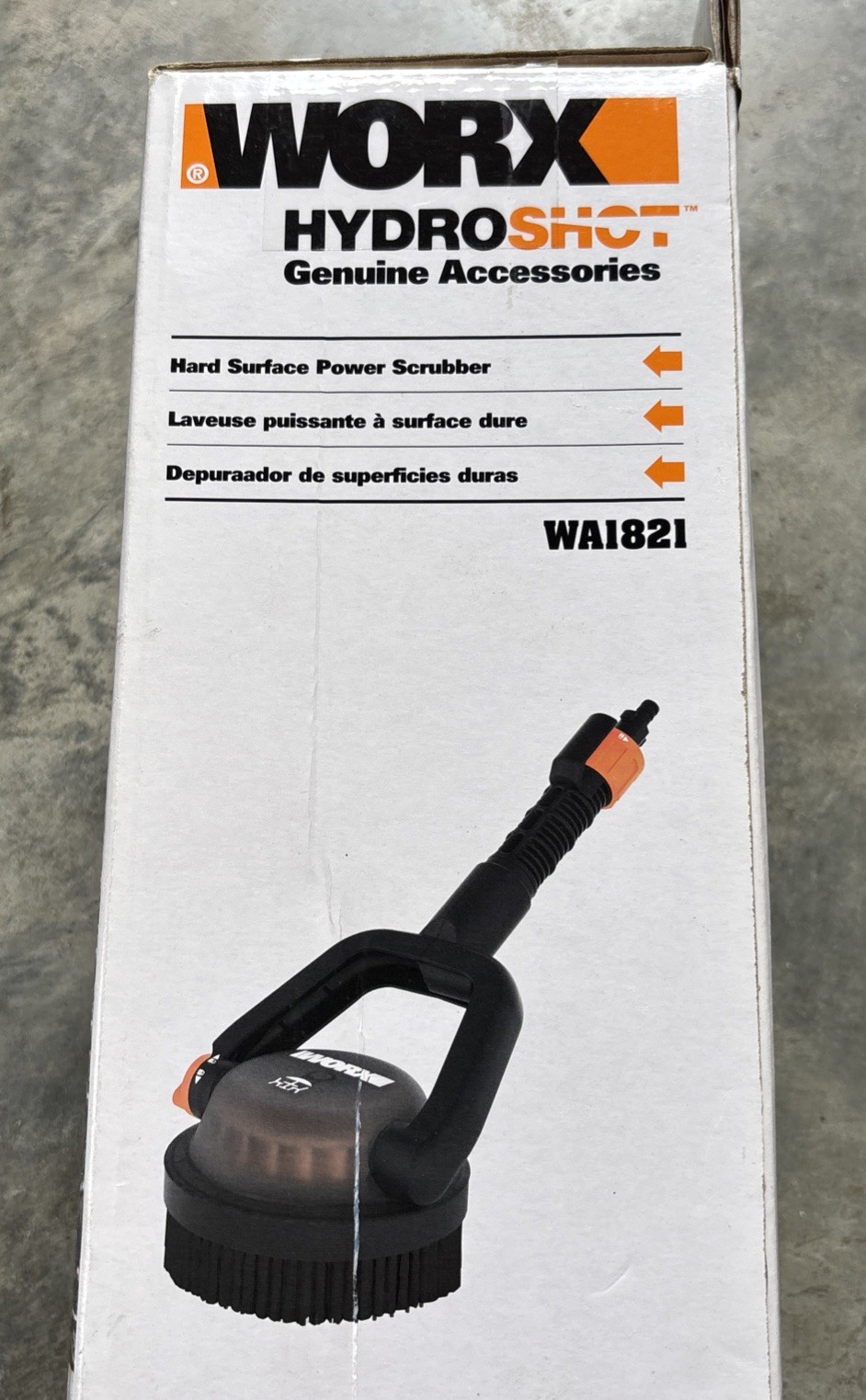 Worx Hydroshot Adjustable Outdoor Power Scrubber, Quick Snap Connection (WA1821)