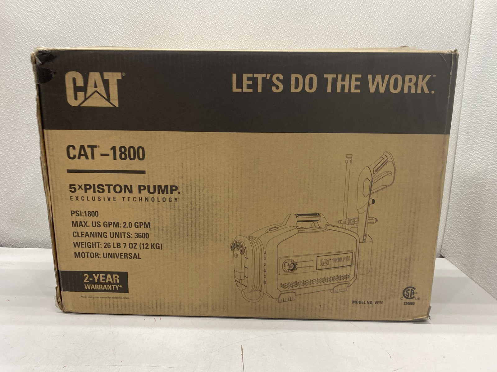 CAT Electric Pressure Washer 1800 PSI 2.0 GPM w/ High Pressure Hose (VE50)