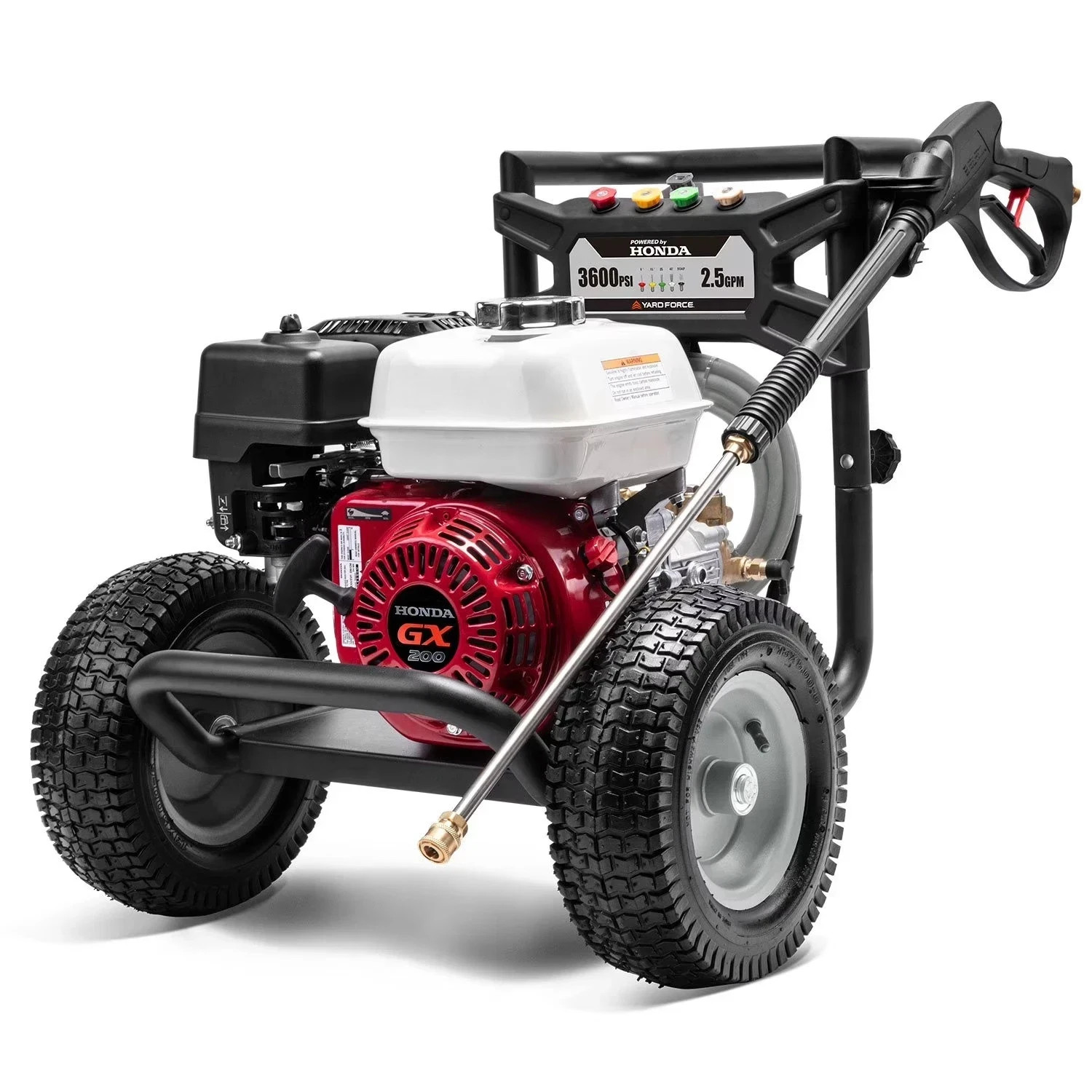 Yard Force 3600PSI 2.5GMP Honda GX200 196cc Gas Pressure Washer with high perfor