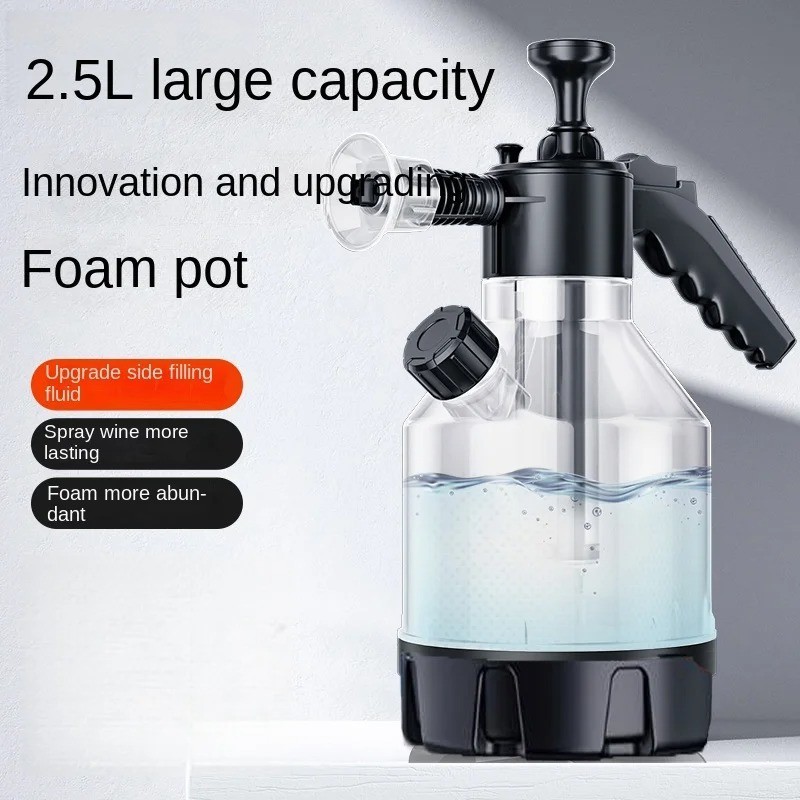 2.5L Hand Pump Foam Sprayer 3 Nozzle Snow Foam Car Wash Bottle