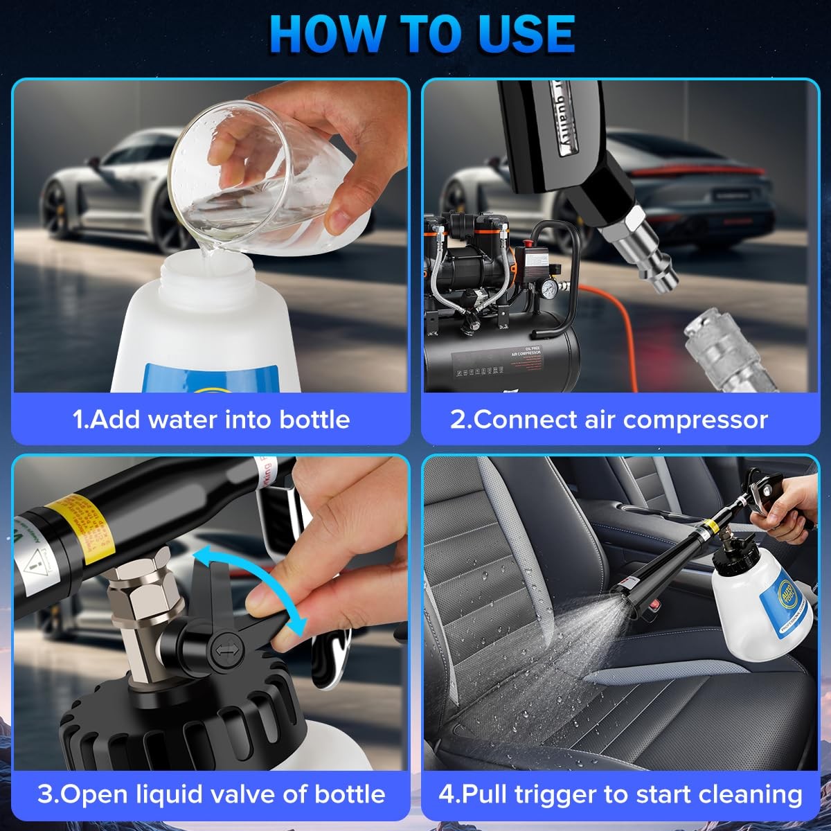 Car Cleaning Gun,High-Pressure Air Blow Gun,Air Set2