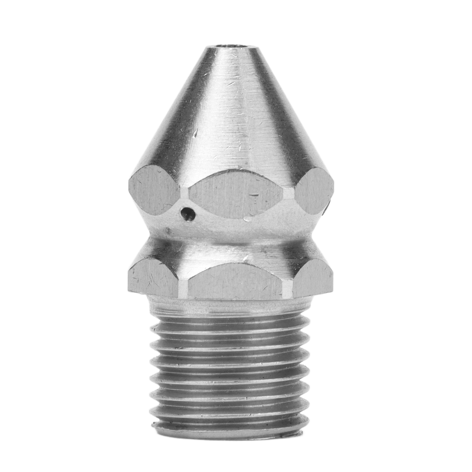G1/4 Male Thread StainlessSteel Sewer Cleaning Nozzle Drain Sewer Wash Jet 4Hole