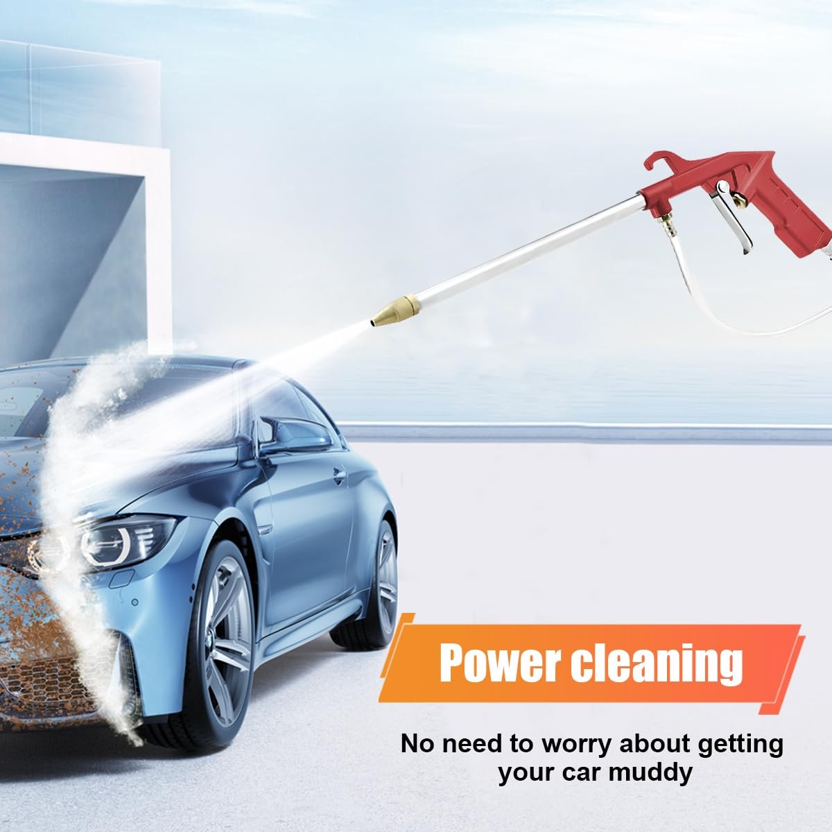 Air Engine Cleaning Spray Gun with 4Ft Hose- High Pressure Pneumatic Cleaning…