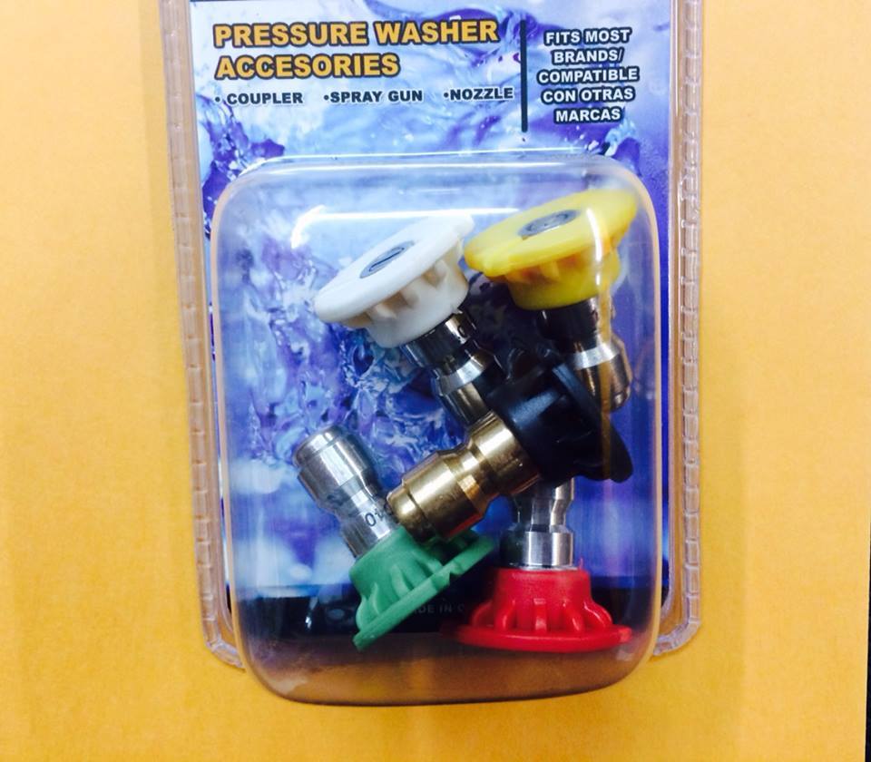 New Variety Deg. & Color 5 Pack Hi Pressure Washer Nozzle Spray Tips Set ( GPM )