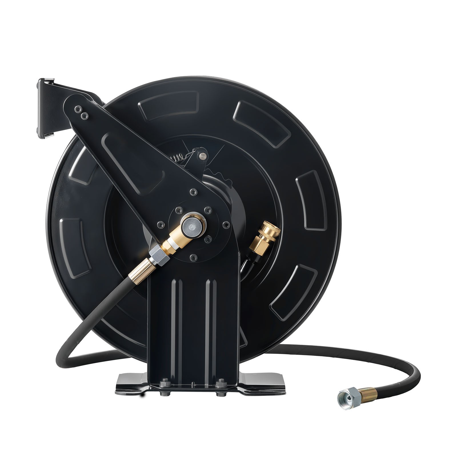 Uimoso Retractable Pressure Washer Hose Reel 50ft x 3/8in, 4000 PSI, Auto-Rewind