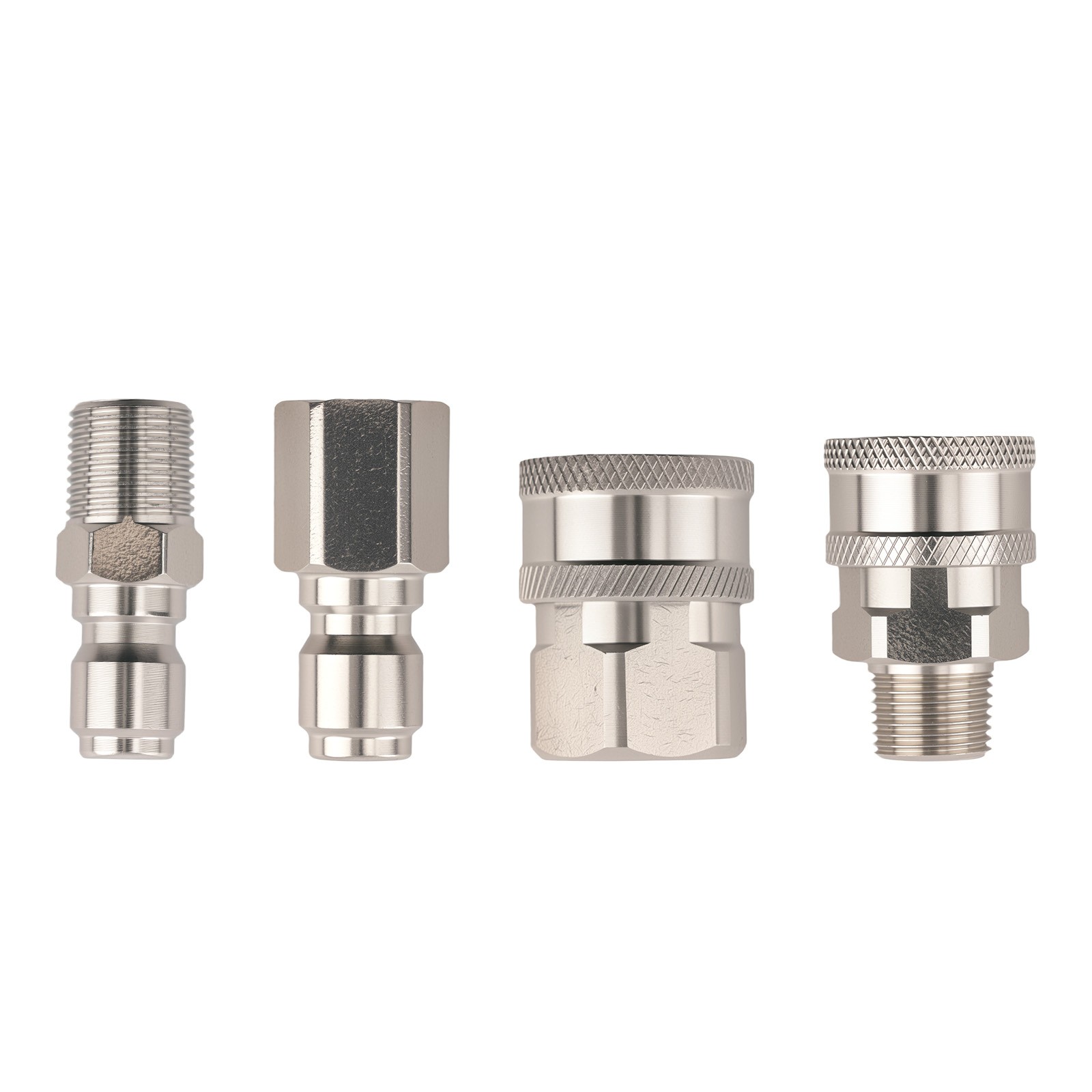 3/8″ Quick Socket Plug NPT Pressure Washer Adapter Stainless Steel 4Pcs 4000PSI