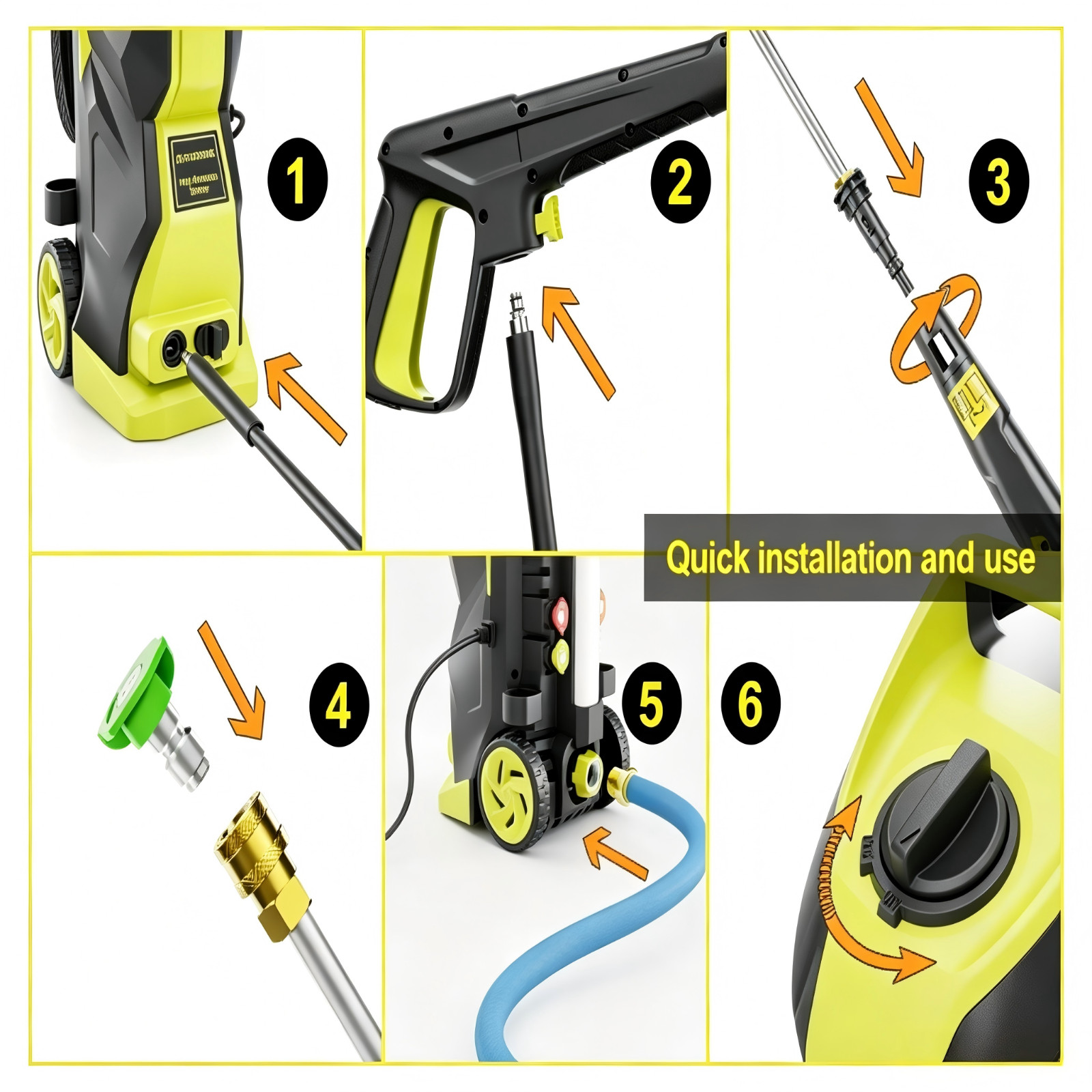 4200PSI 3.1GPMHigh Pressure Power Washer Portable Electric Cleaner Machine