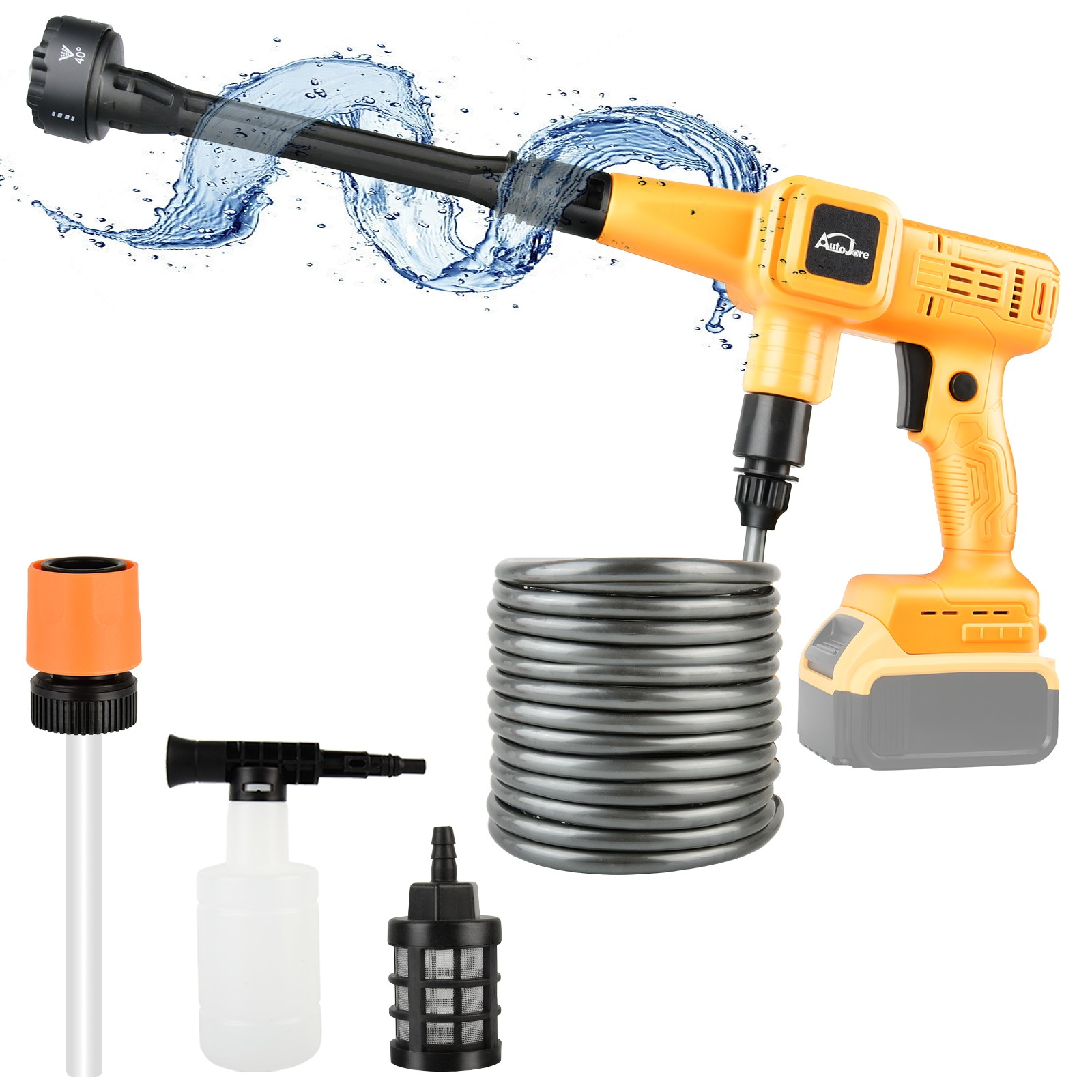 Cordless Pressure Washer For DEWALT 20V Battery, 880 PSI Portable Power Washe