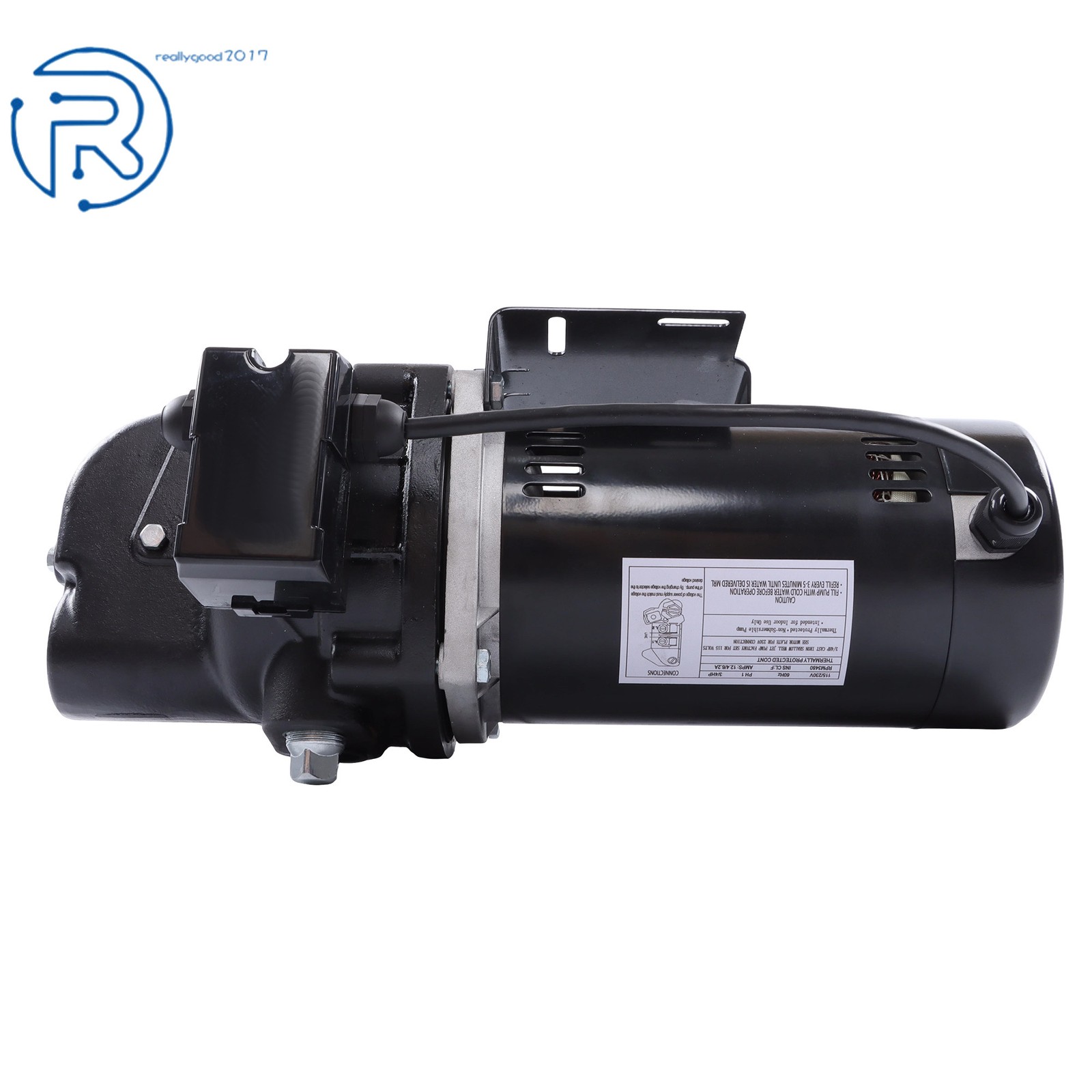 3/4 HP Heavy Duty SWS75 Shallow Well Jet Pump Up to 510 GPH 115/230V 3480RPM