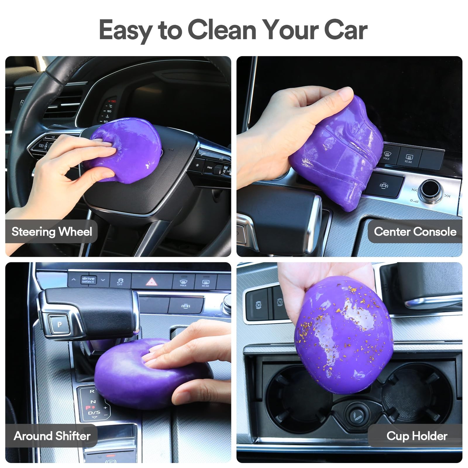 PULIDIKI Car Cleaning Gel Putty Interior Cleaner Purple