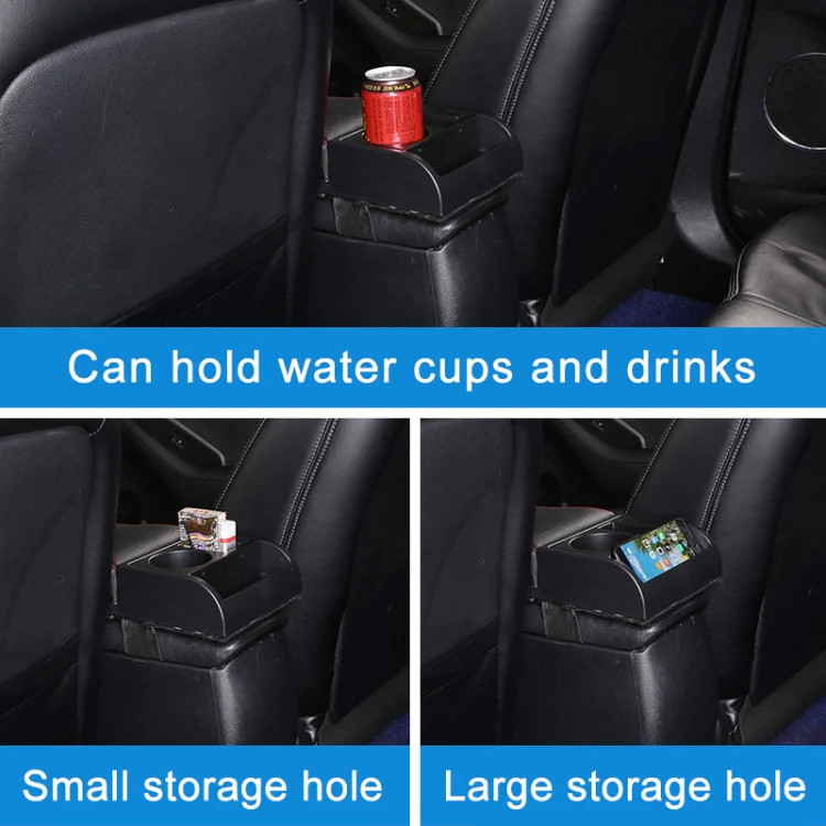 Car Multi-functional Dual USB Armrest Box Booster Pad, Microfiber Leather Curved