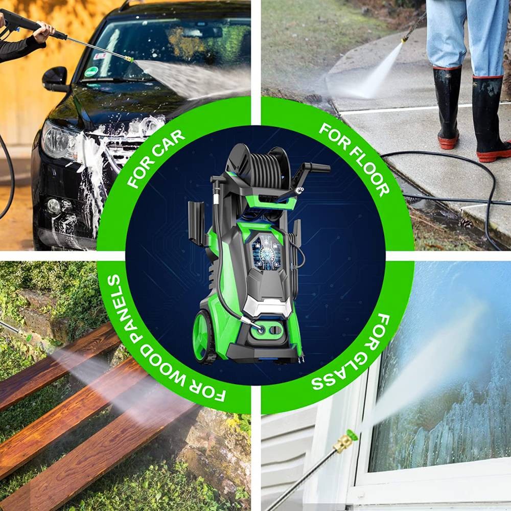3800 PSI 2.8GPM Electric High Pressure Washer with Telescopic Handle Portable