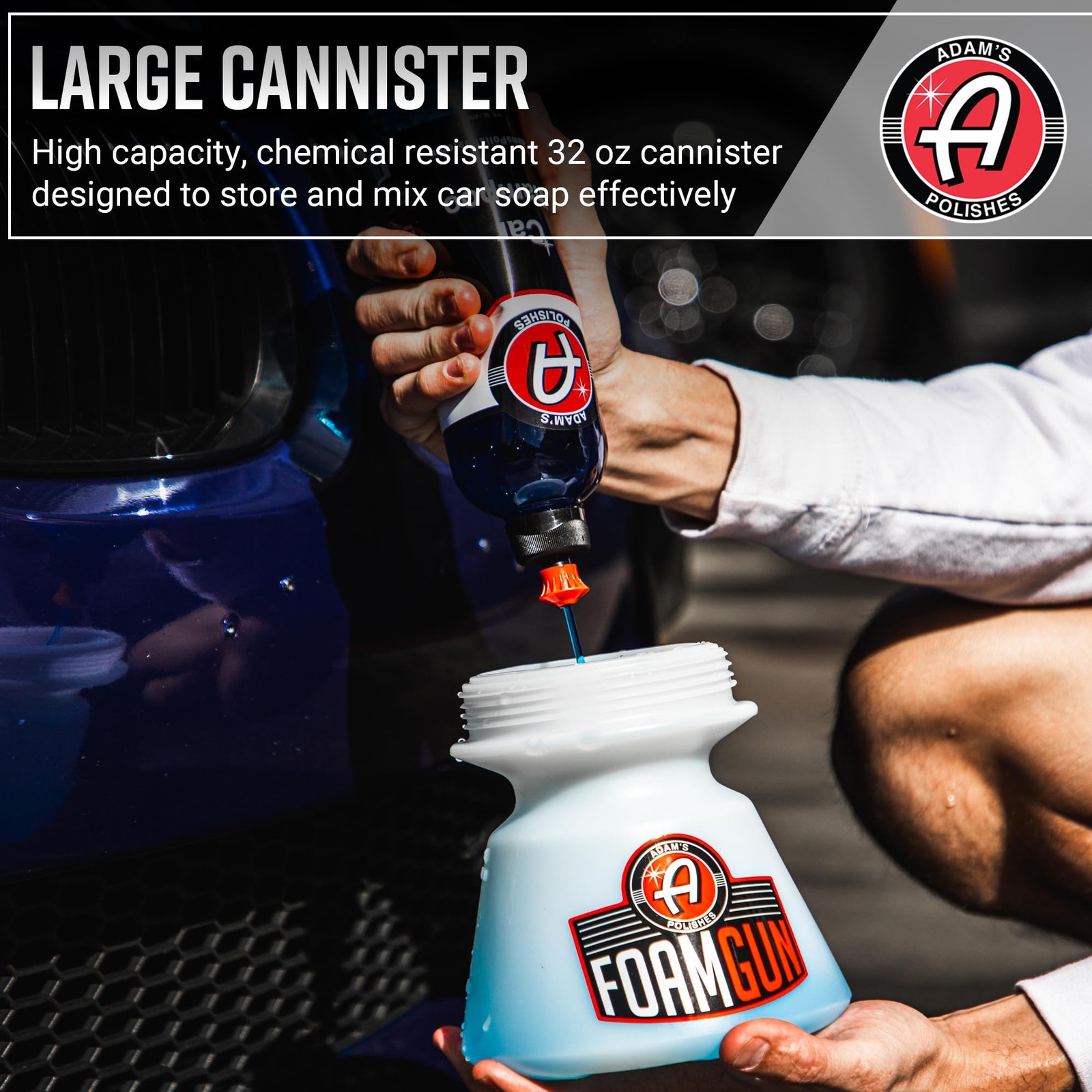 Adam’s Foam Gun Car Wash Foam Sprayer – Connects to Garden Hose for Car Washi…
