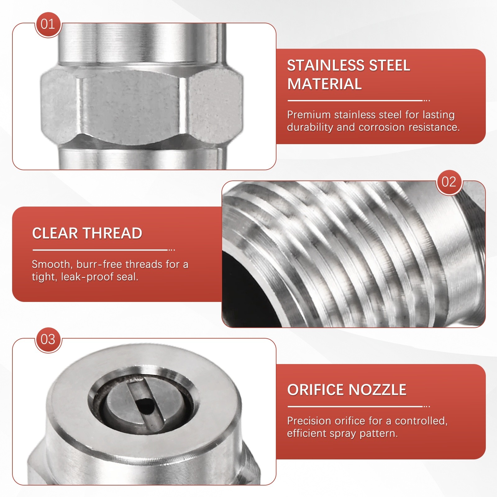 Clean Tip 1/4″ NPT 25° [4PCS] – for Pressure Washers [1,382MM]