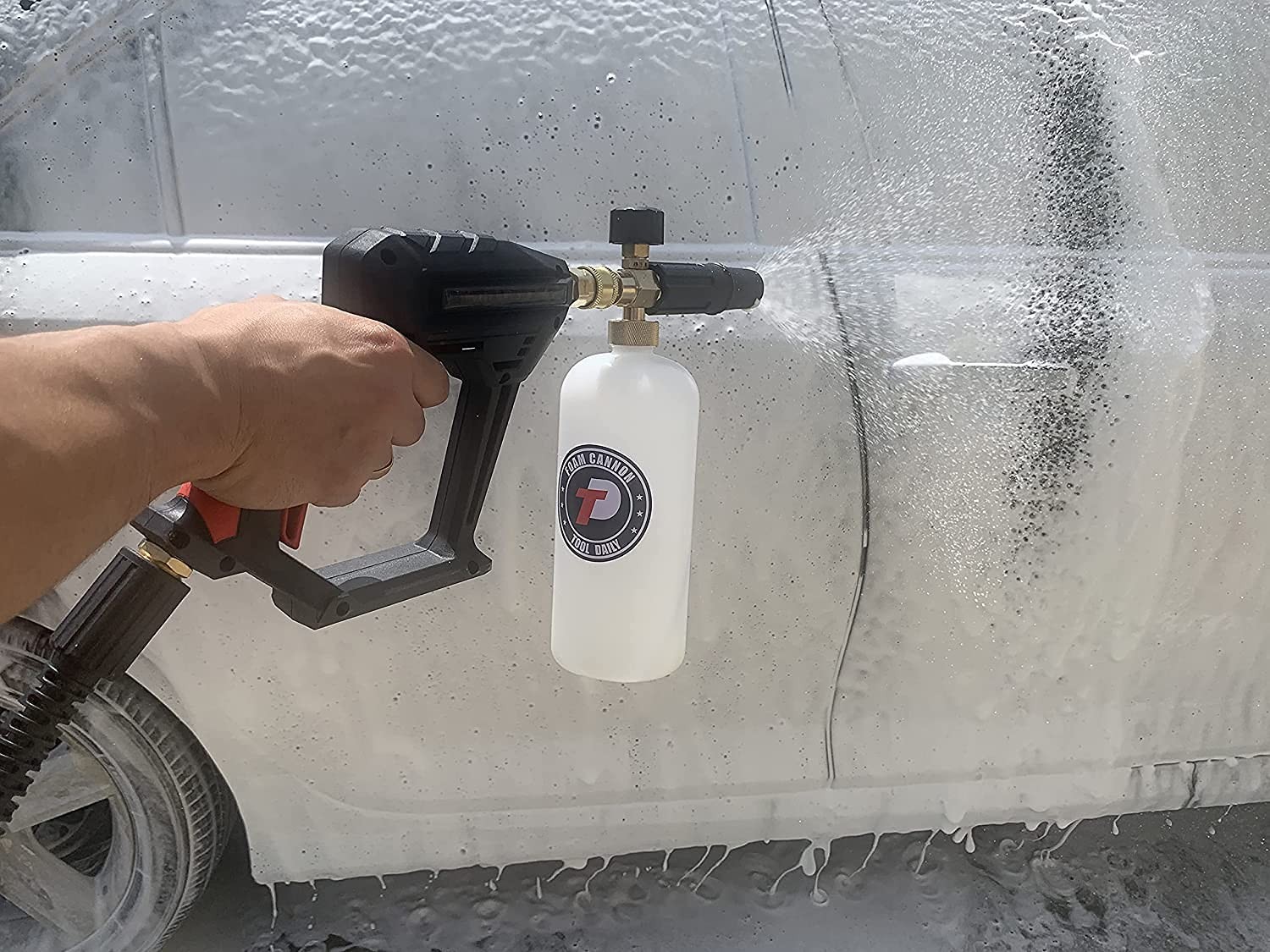 Short Pressure Washer Gun with Foam Cannon, 1/4 Inch Quick Connector, with 5 …