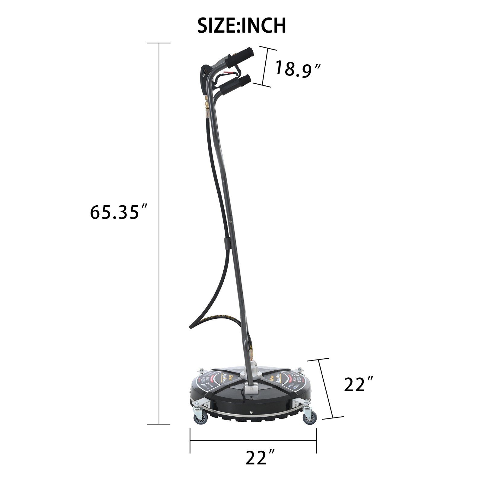 US Stock Universal 22″ Surface Cleaner 4500 PSI for Hot/Cold Pressure Washers