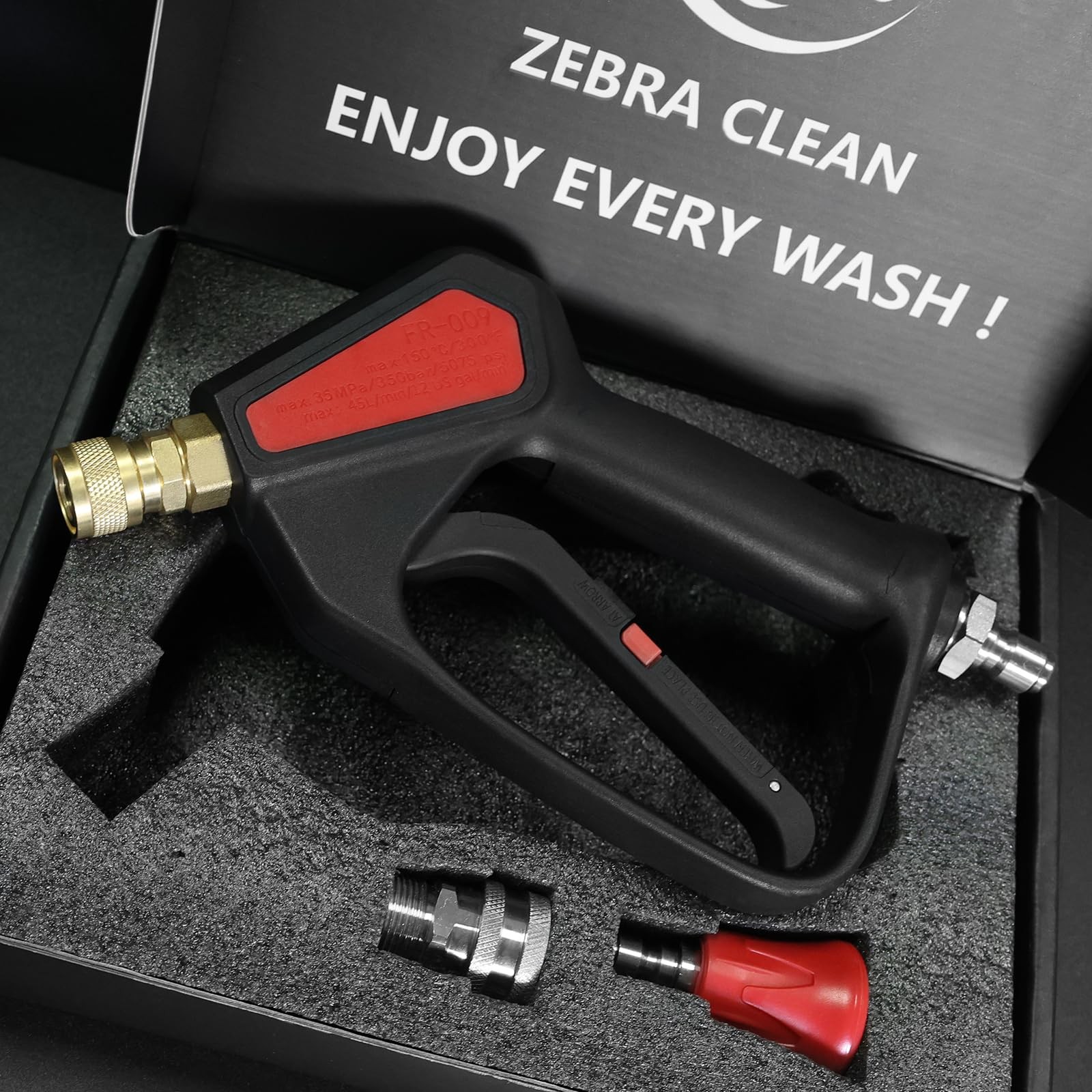 Short Pressure Washer Gun with Swivel High Pressure Water Handle with 3/8″ M…