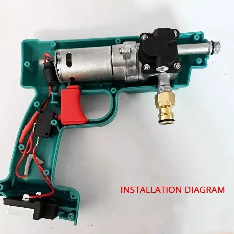 21V Zinc Alloy Plunger Pump Cordless High Pressure Cleaner Water Gun Motor