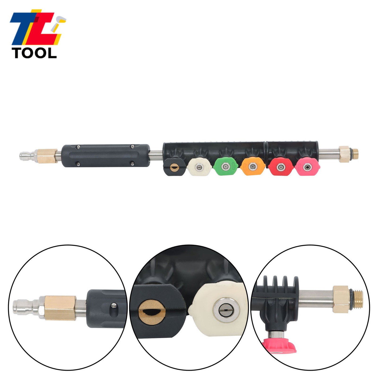 9 Pack 1/4″ Connect Pressure Washer Extension Wand Upgrade Power Washer Lance