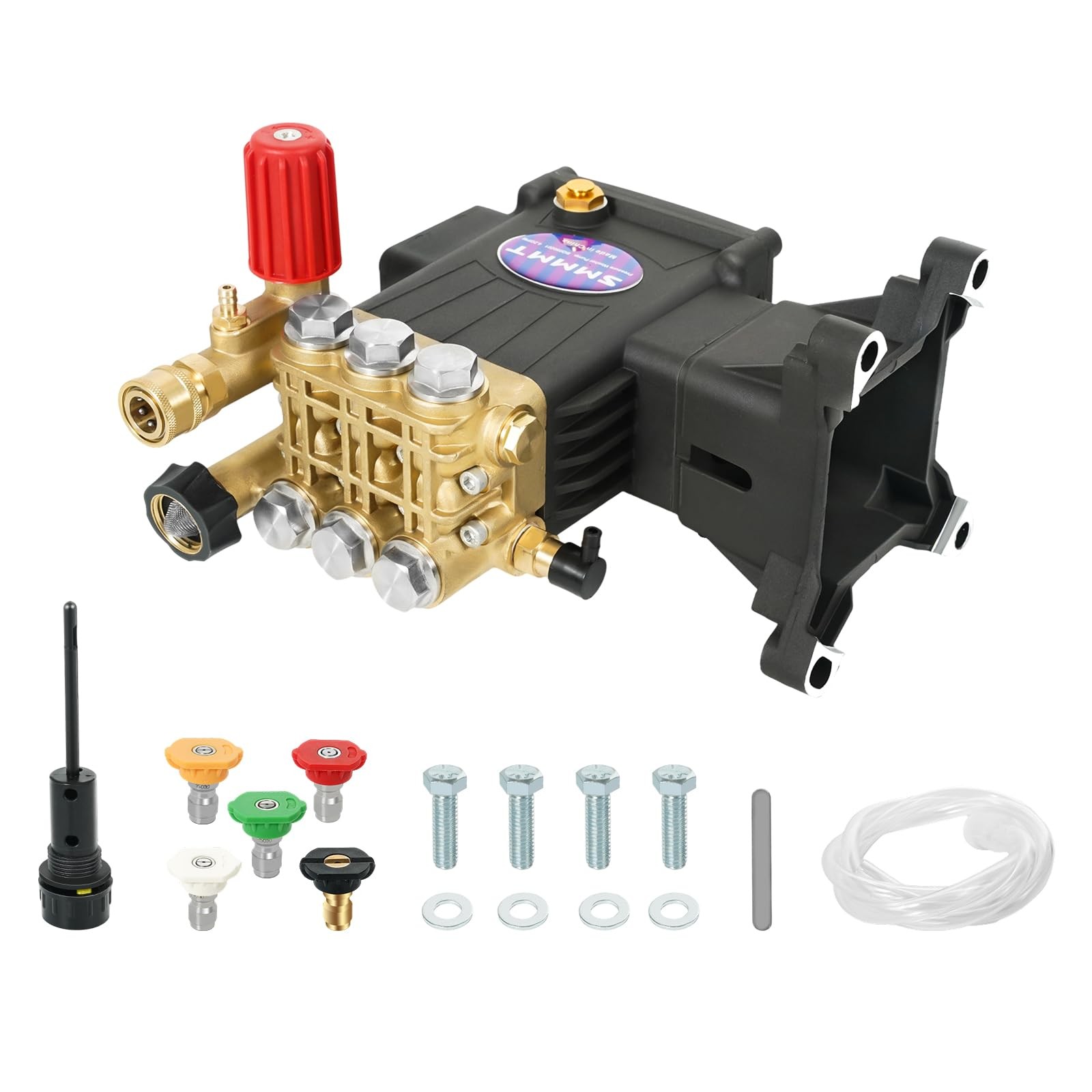 Pressure Washer Pump Max 4400 PSI 4 GPM, 1″ Shaft Horizontal Gas Power Washer…