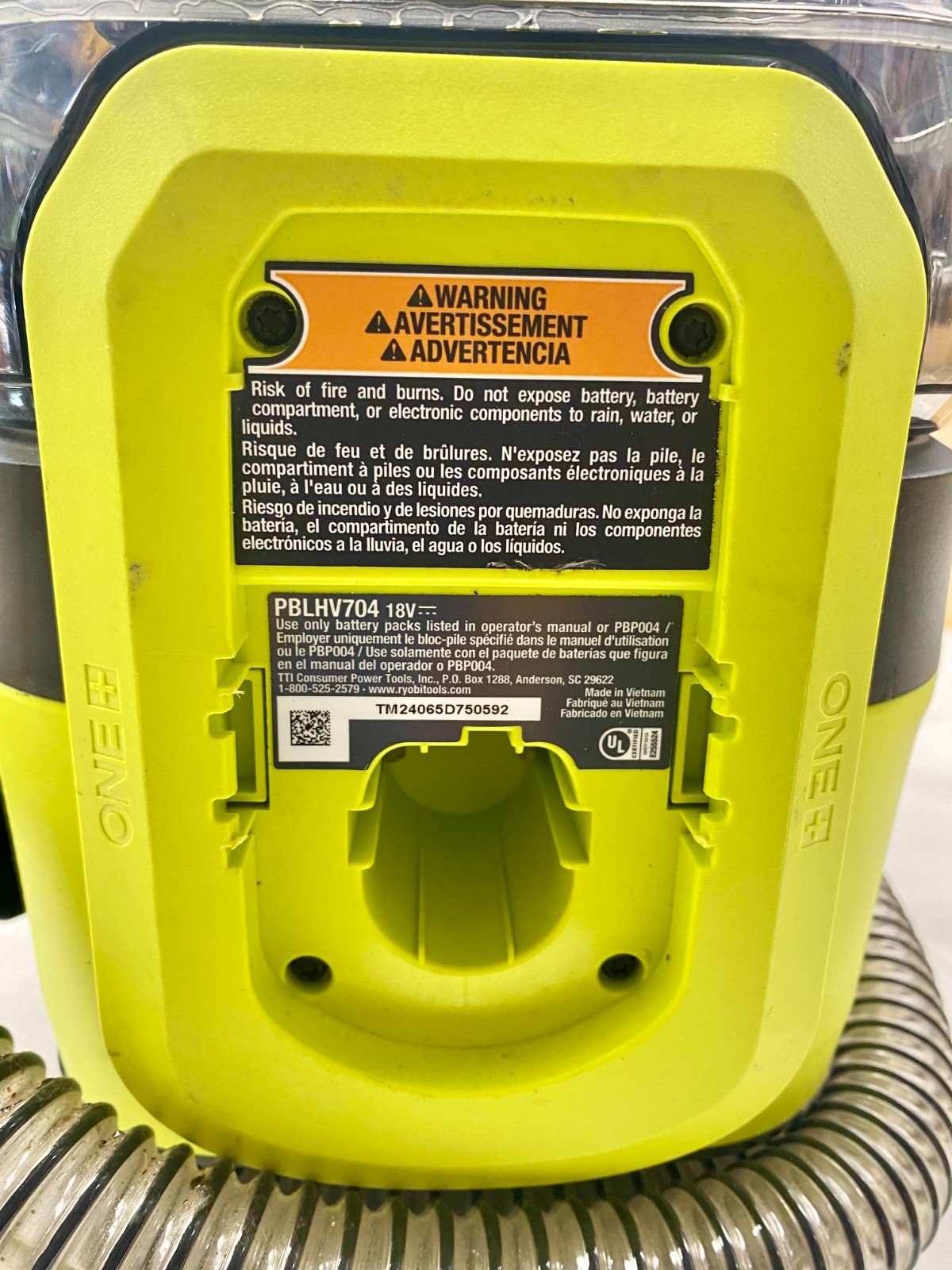Ryobi ONE+ HP Brushless 18V Cordless Portable Spot Cleaner PBLHV704 Tool Only